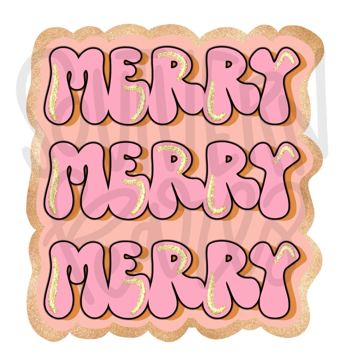 Merry Merry Merry Pink | Sublimation Design | Digital Download | Women’s, Kids Shirt PNG