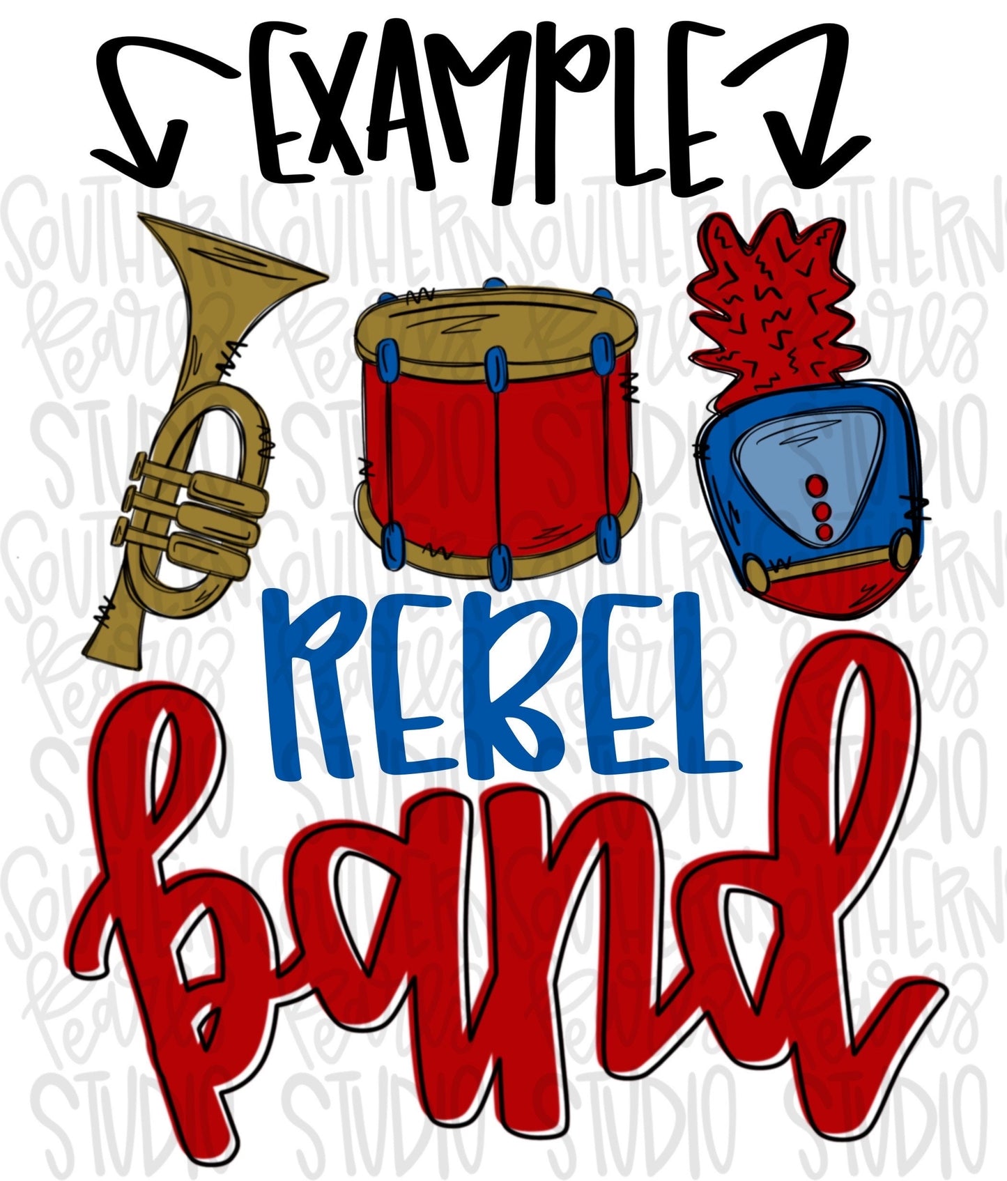 School Band maroon and black | Add your own school name | PNG | Sublimation | Design Download