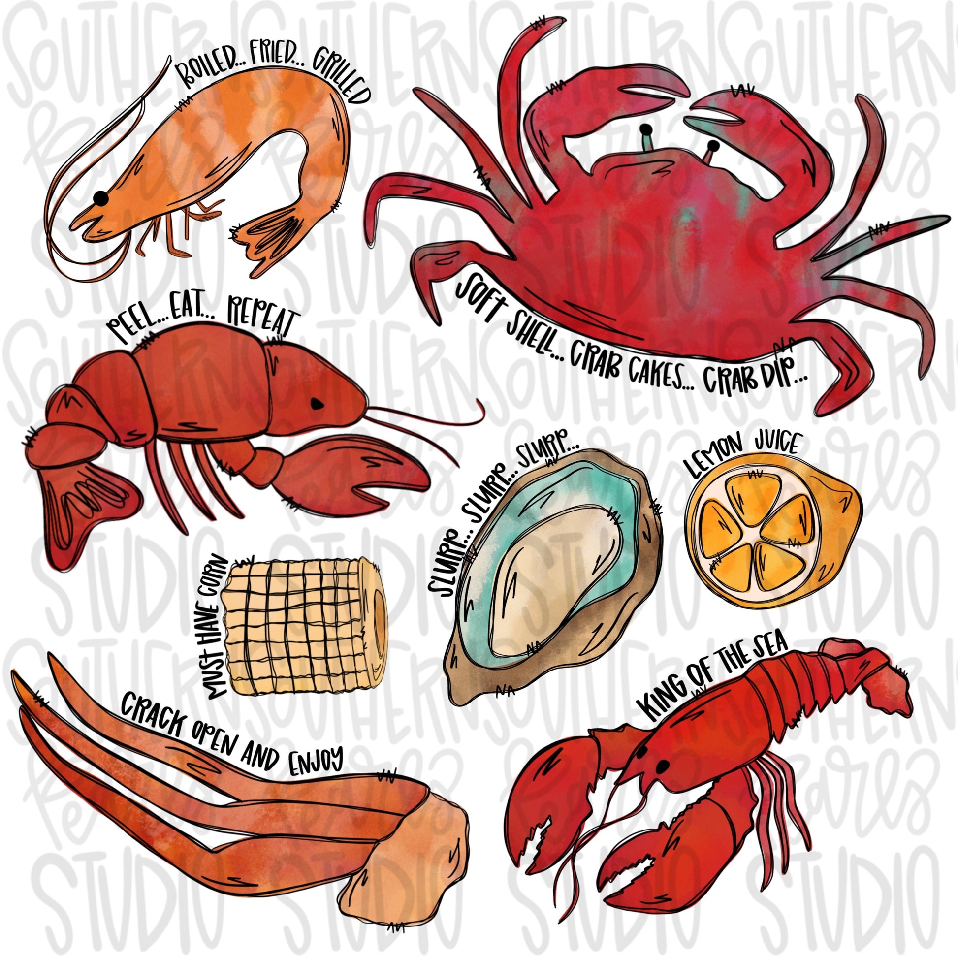 Seafood | Crawfish Season | Sublimation Design | Digital Download | Women’s, Kids Shirt PNG