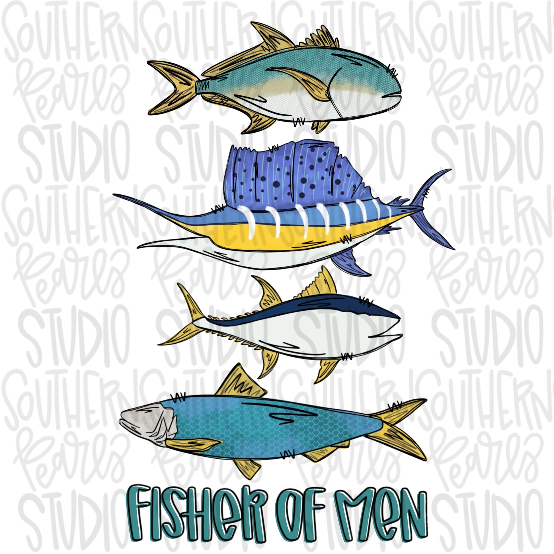 Fisher of Men | fish | Bible verse | Sublimation Design | Digital Download | Women’s, Kids Shirt PNG