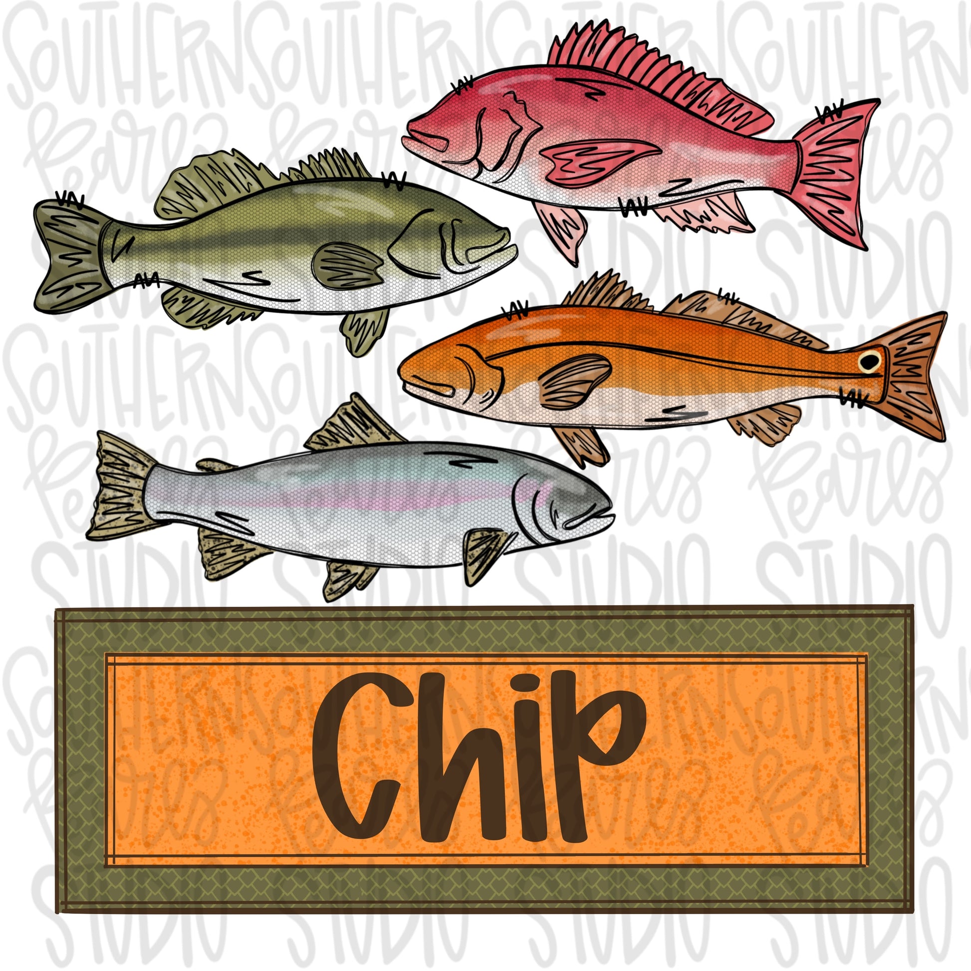 Freshwater fish name patch | Sublimation Design | Digital Download | Women’s, Kids Shirt PNG