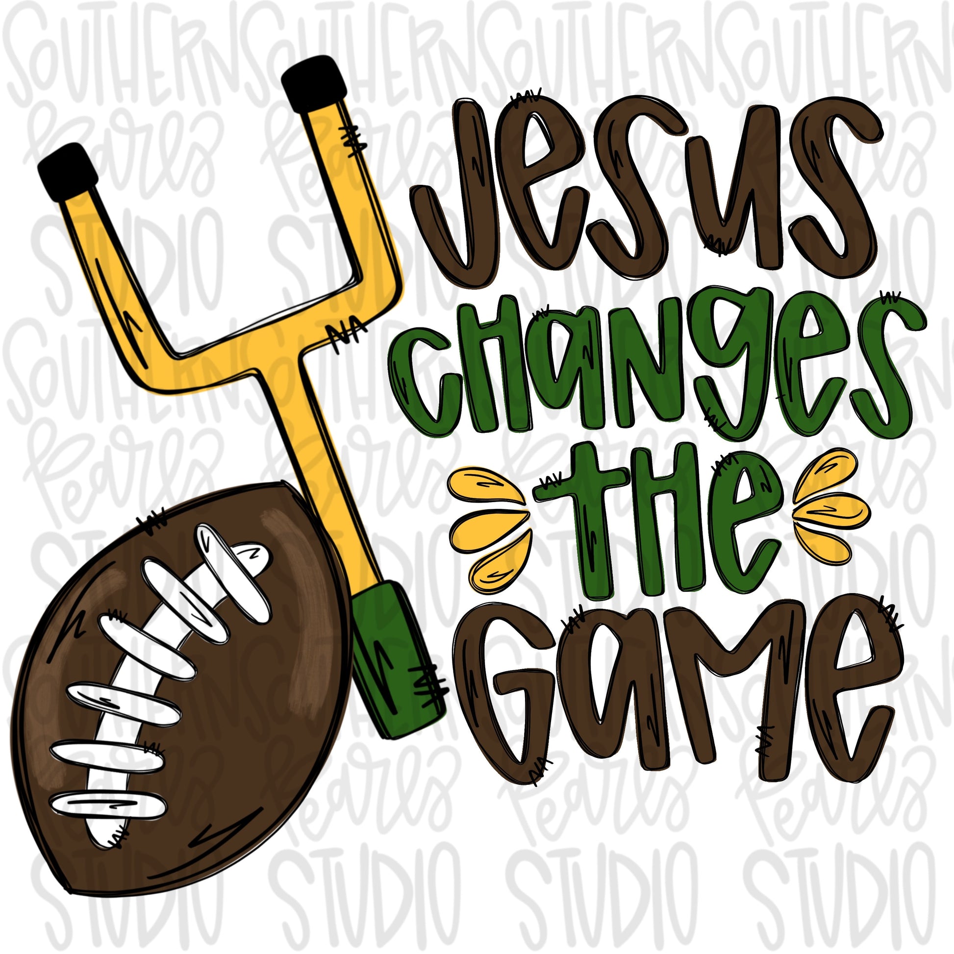 Football Jesus Changes the Game | Sublimation Design | Digital Download | Women’s, Kids Shirt PNG