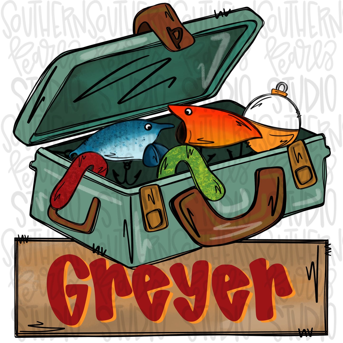 Fishing tackle box with Name Patch BOY | Sublimation Design | Digital Download | Women’s, Kids Shirt PNG SVG