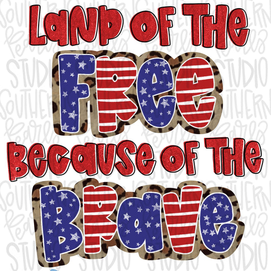 Land of the Free | Patriotic | Sublimation Design | Digital Download | Women’s, Kids Shirt PNG