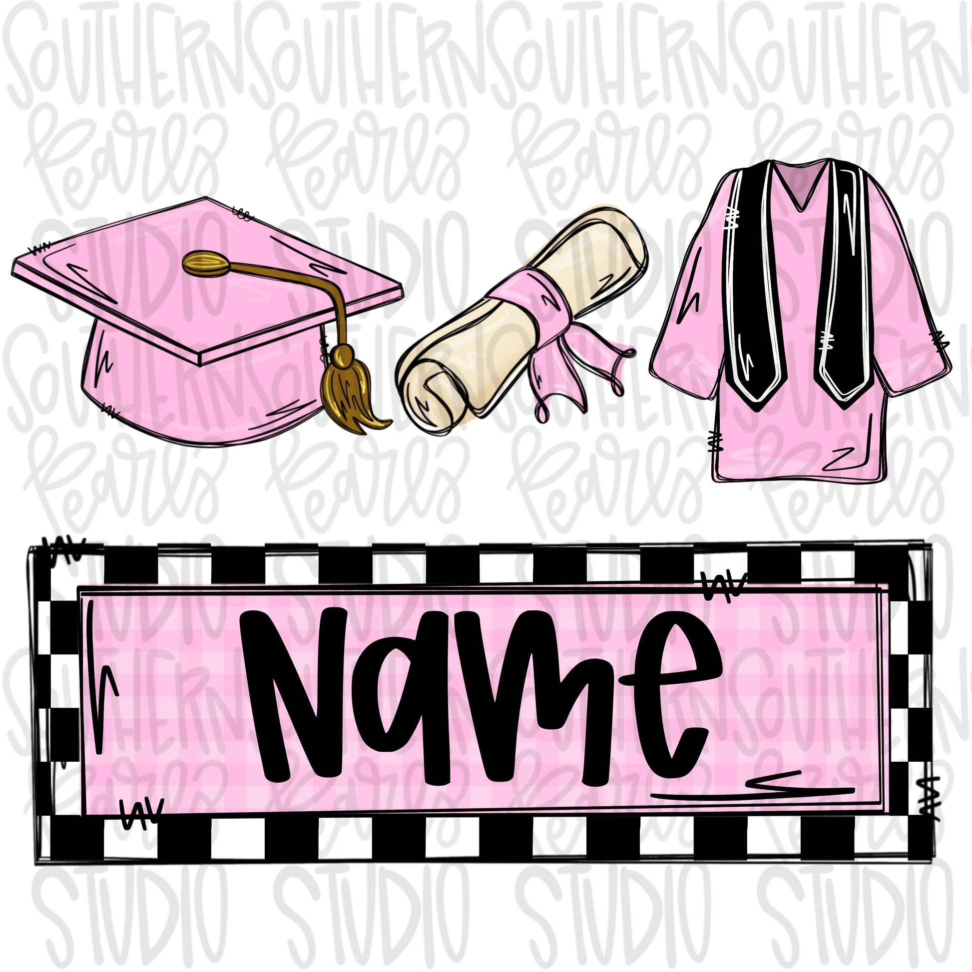 Graduation trio Pink | Preschool | Kindergarten | Sublimation Design | Digital Download | Women’s, Kids Shirt PNG