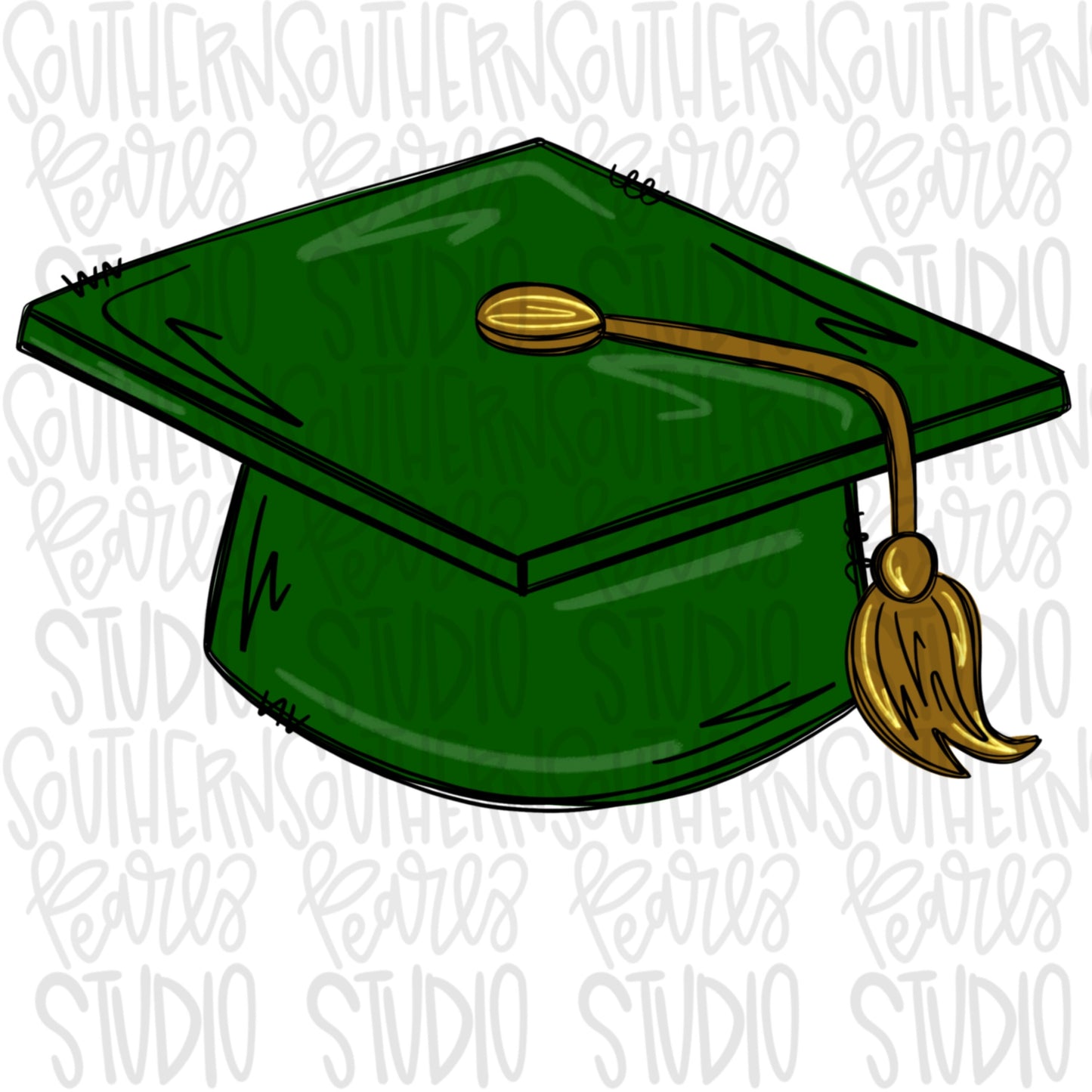 Graduation cap/hat Green | Senior | Preschool | Kindergarten | Sublimation Design | Digital Download | Women’s, Kids Shirt PNG