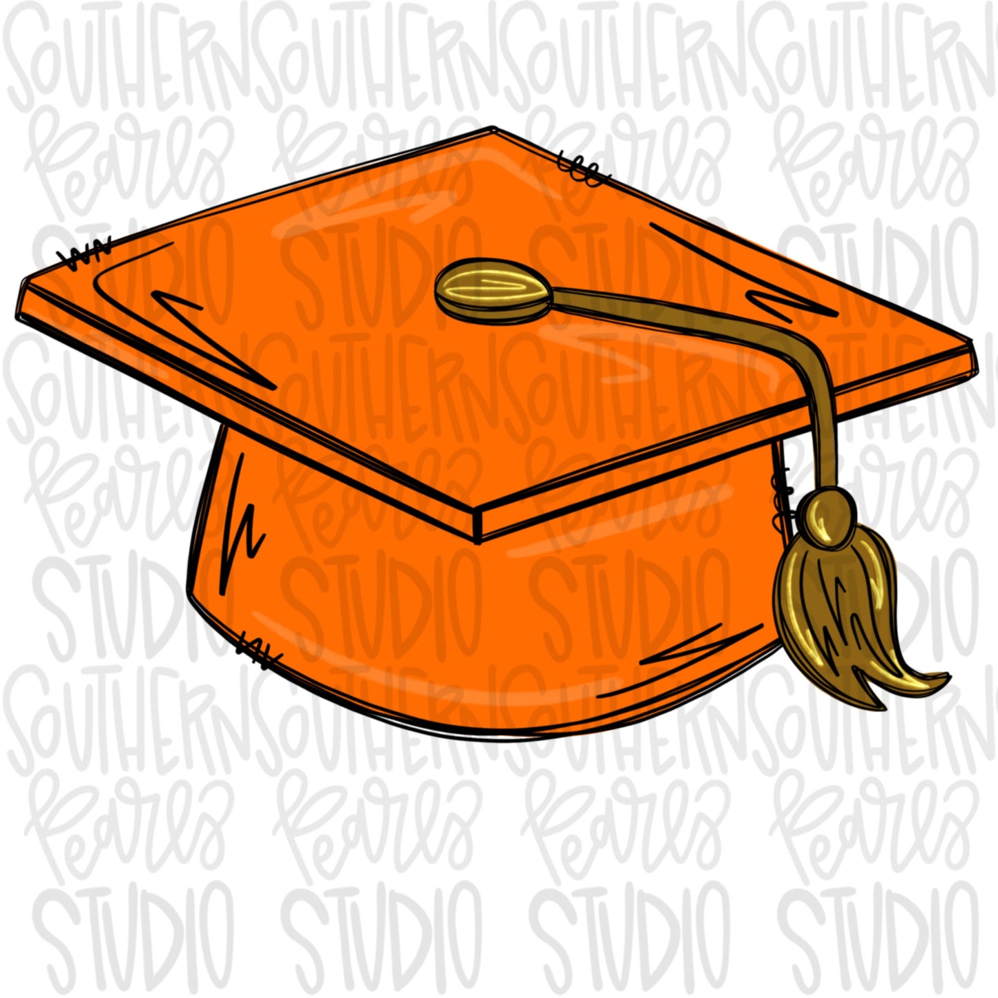 Graduation cap/hat Orange | Senior | Preschool | Kindergarten | Sublimation Design | Digital Download | Women’s, Kids Shirt PNG