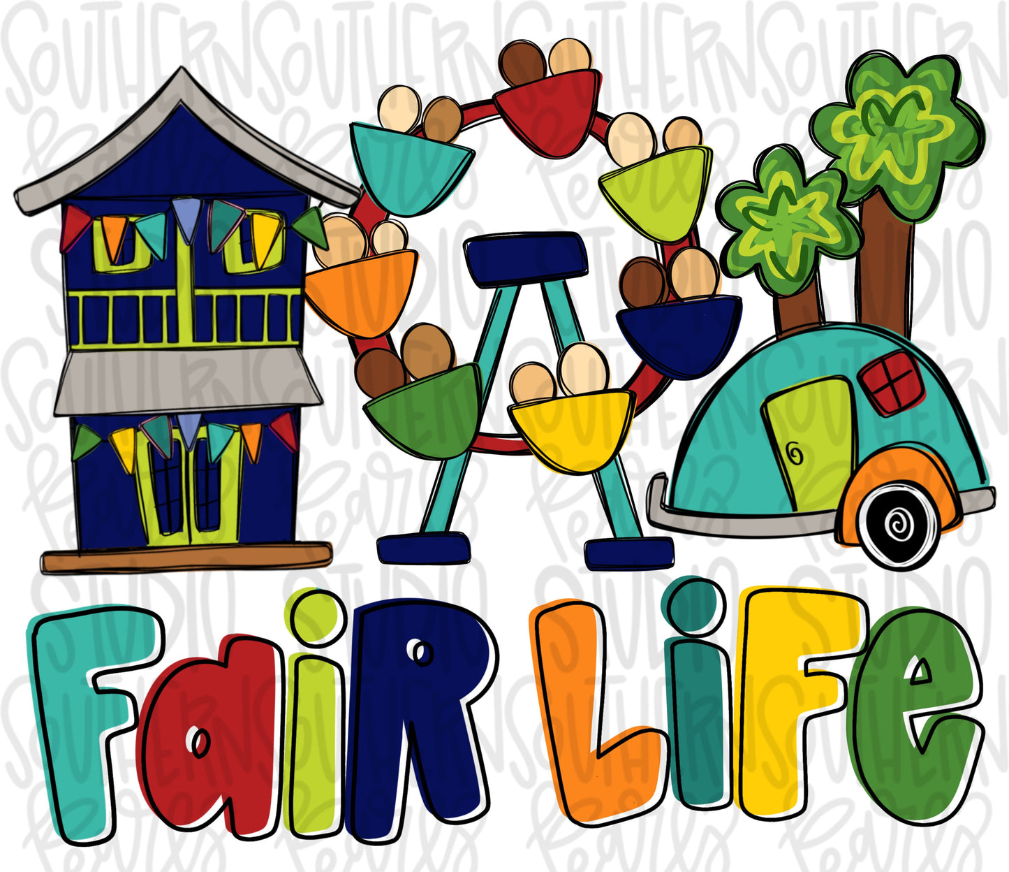 Fair Life | Sublimation Design | Digital Download | Women’s, Kids Shirt PNG