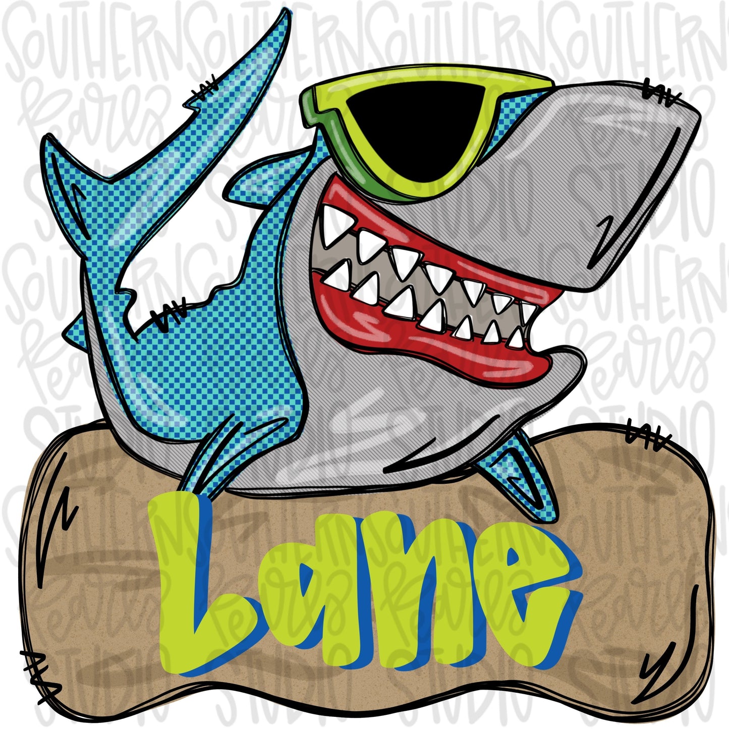 Shark Name Patch | Sublimation Design | Digital Download | Women’s, Kids Shirt PNG SVG