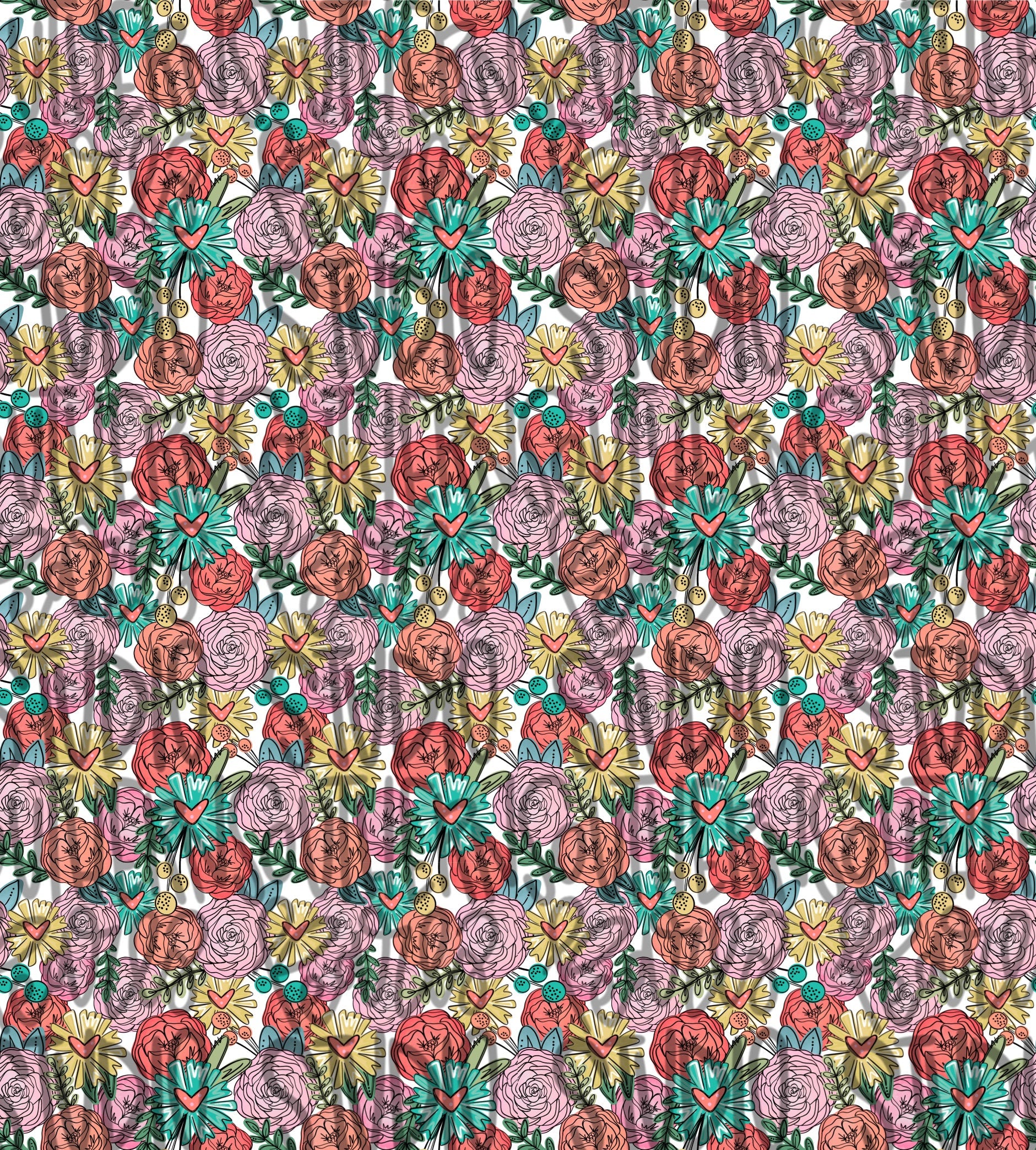 Bright Floral Seamless Pattern girly transparent background | colorful | Sublimation Design | Digital Download | Women’s, Kids Shirt PNG