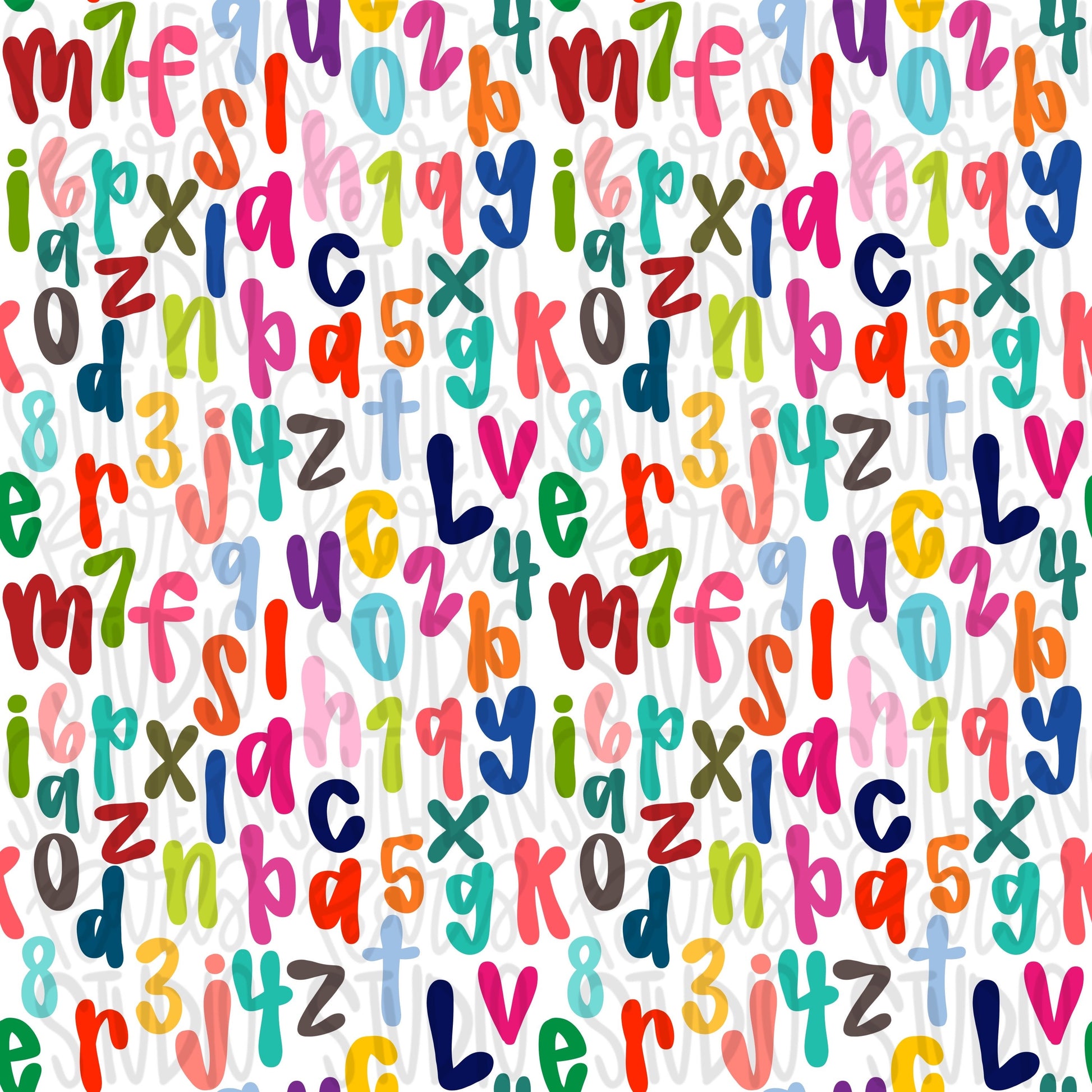 Alphabet Seamless Pattern transparent background | colorful | Sublimation Design | Digital Download | Women’s, Kids Shirt PNG