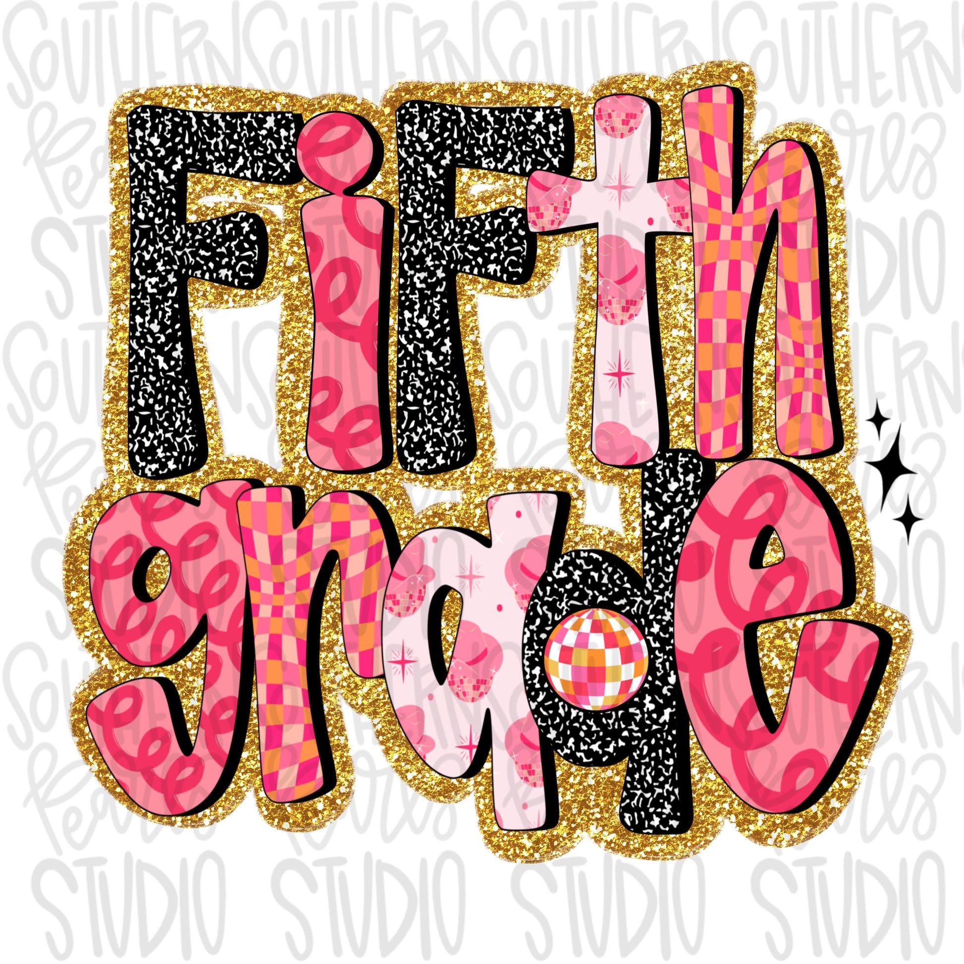 Retro Pink fifth grade | Sublimation Design | Digital Download | Women’s, Kids Shirt PNG