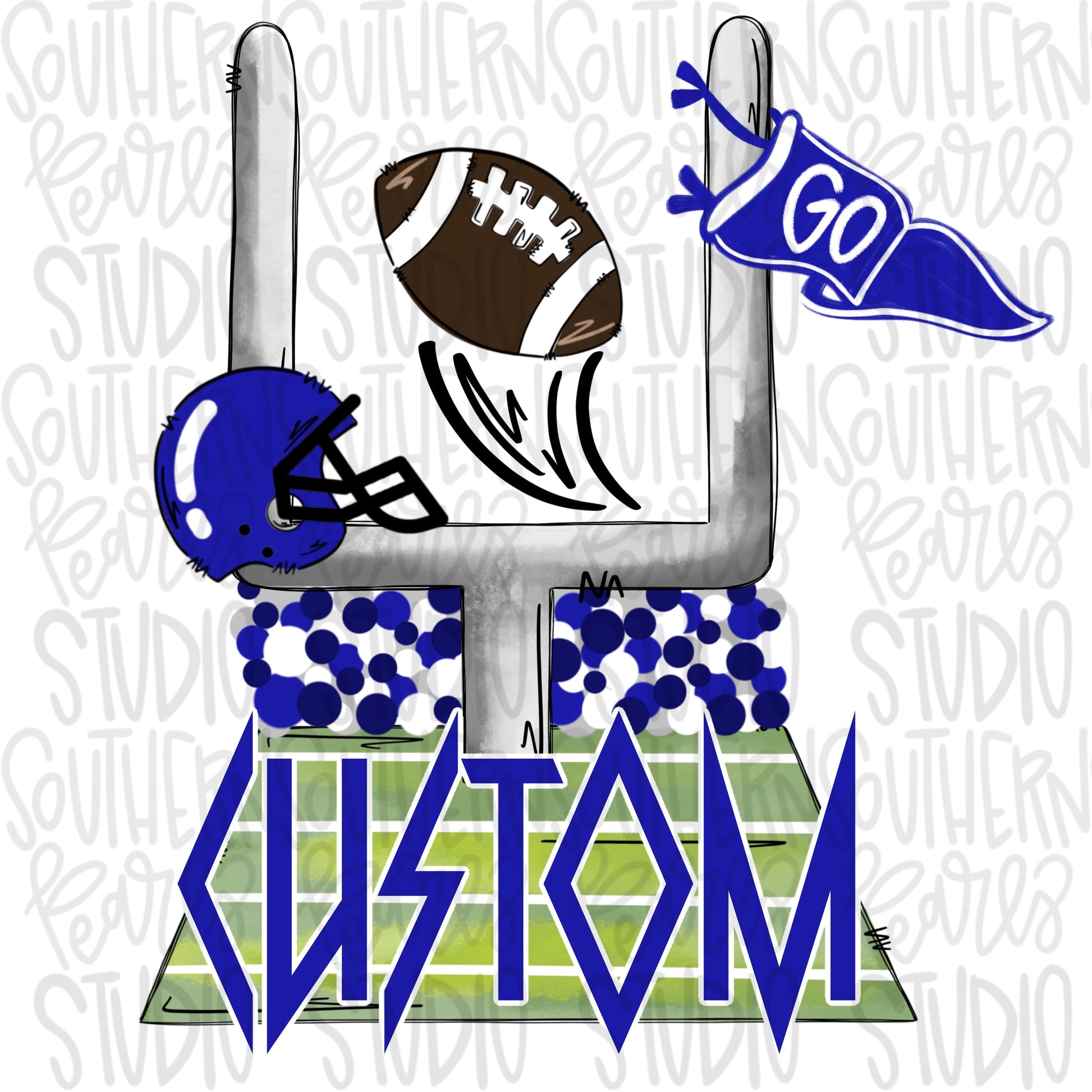 Custom listing | Football field with items | Go Team | PNG | Sublimation | Design Download