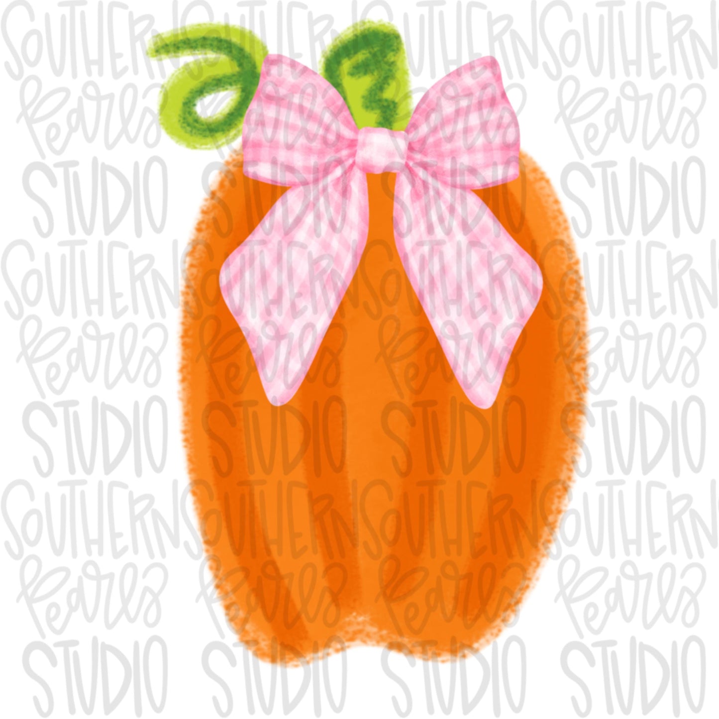 Pumpkin with pink plaid bow | Sublimation Design | Digital Download | Women’s, Kids Shirt PNG