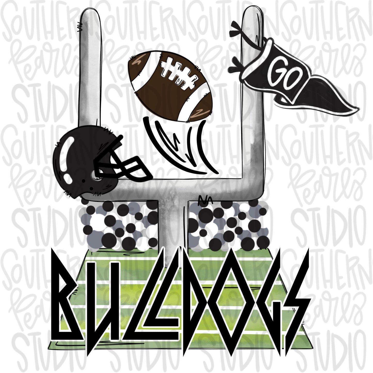 Custom listing | Football field with items | Go Team | PNG | Sublimation | Design Download