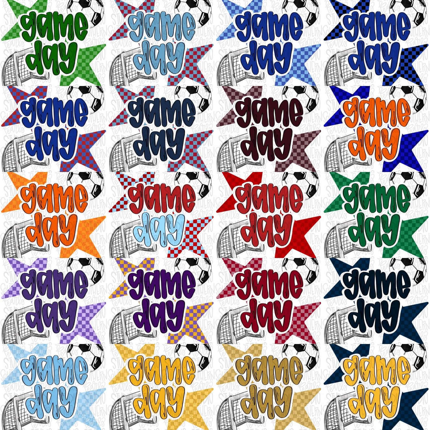 BUNDLE of 20 Gameday soccer design school colors | Sublimation Design | Digital Download | Women’s, Kids Shirt PNG