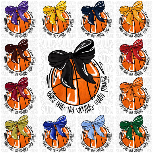 BUNDLE of 13 basketballs with bows and Bible verse design school colors | Sublimation Design | Digital Download | Women’s, Kids Shirt PNG