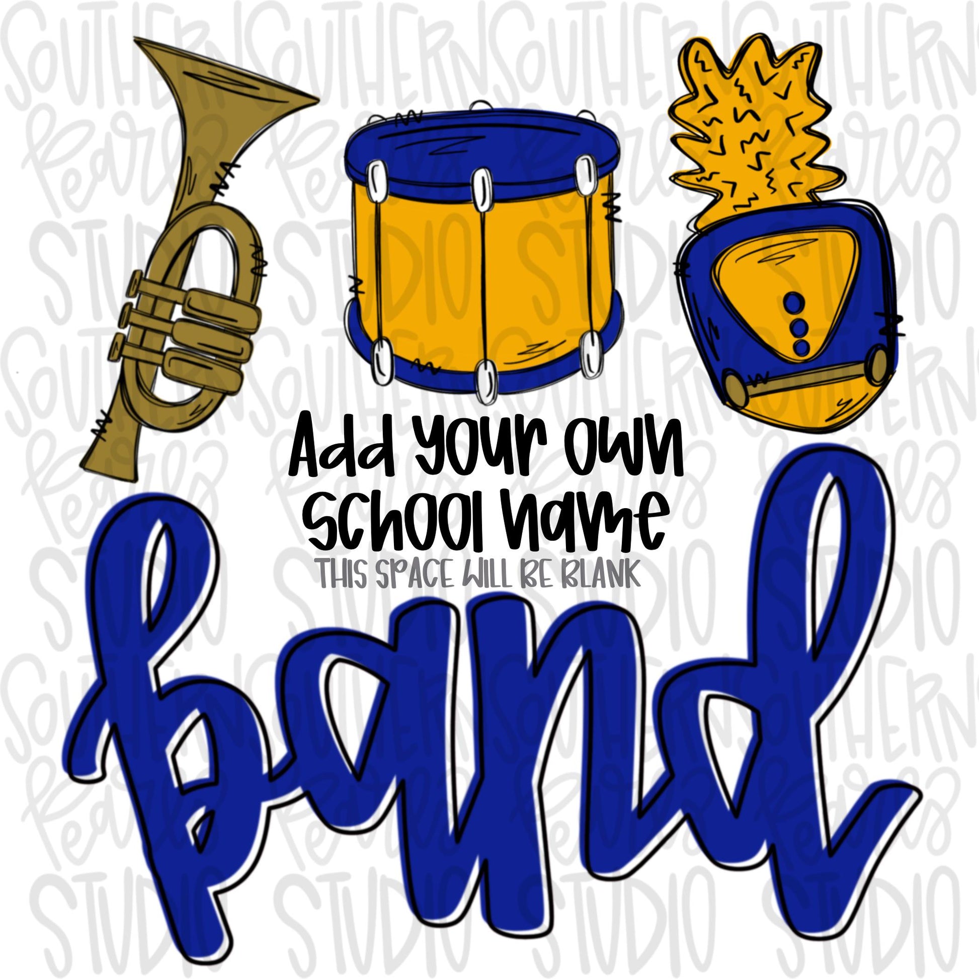 School Band | Add your own school name | PNG | Sublimation | Design Download