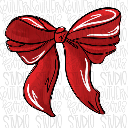 Bow | Red | PNG | Sublimation | Design Download