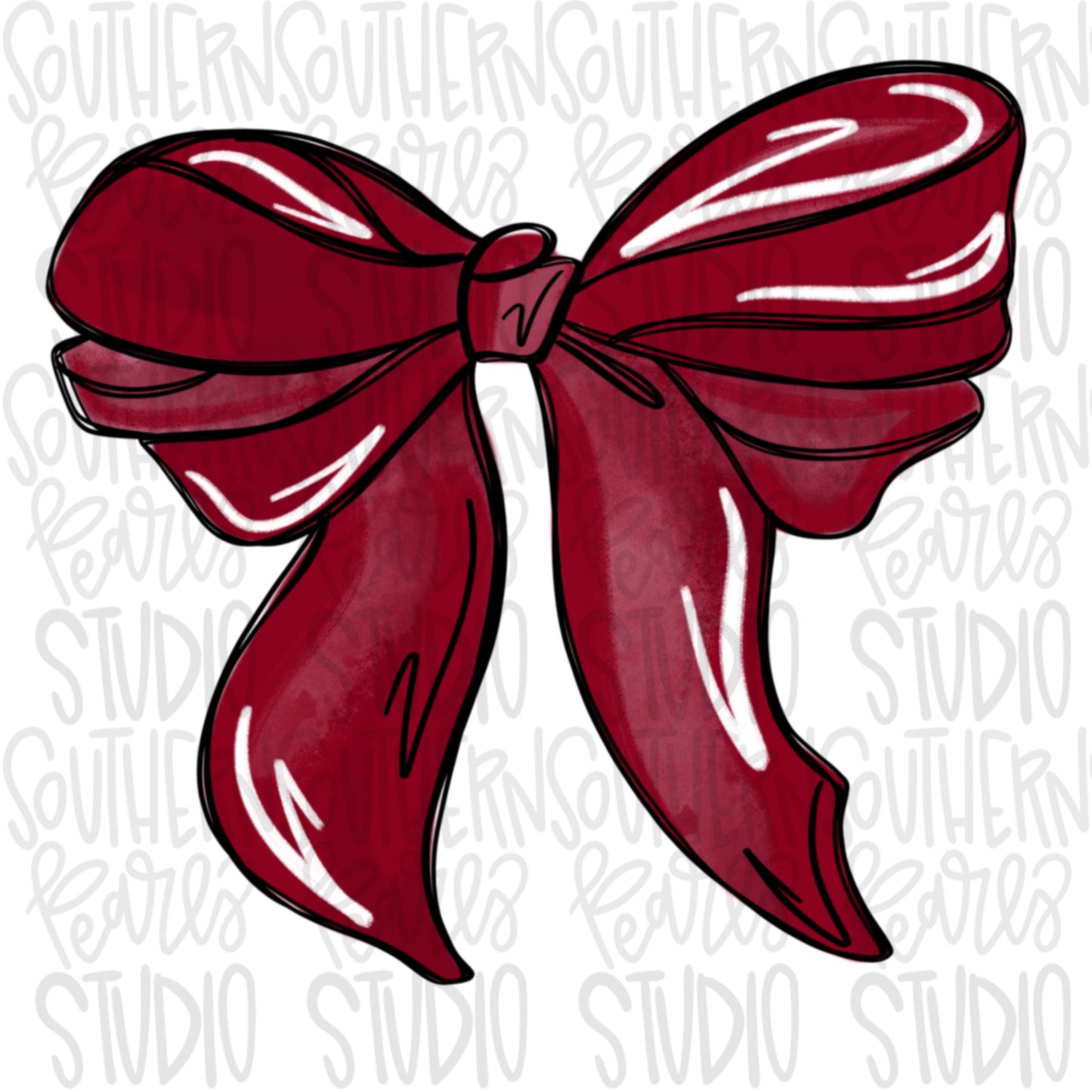 Bow | crimson | PNG | Sublimation | Design Download