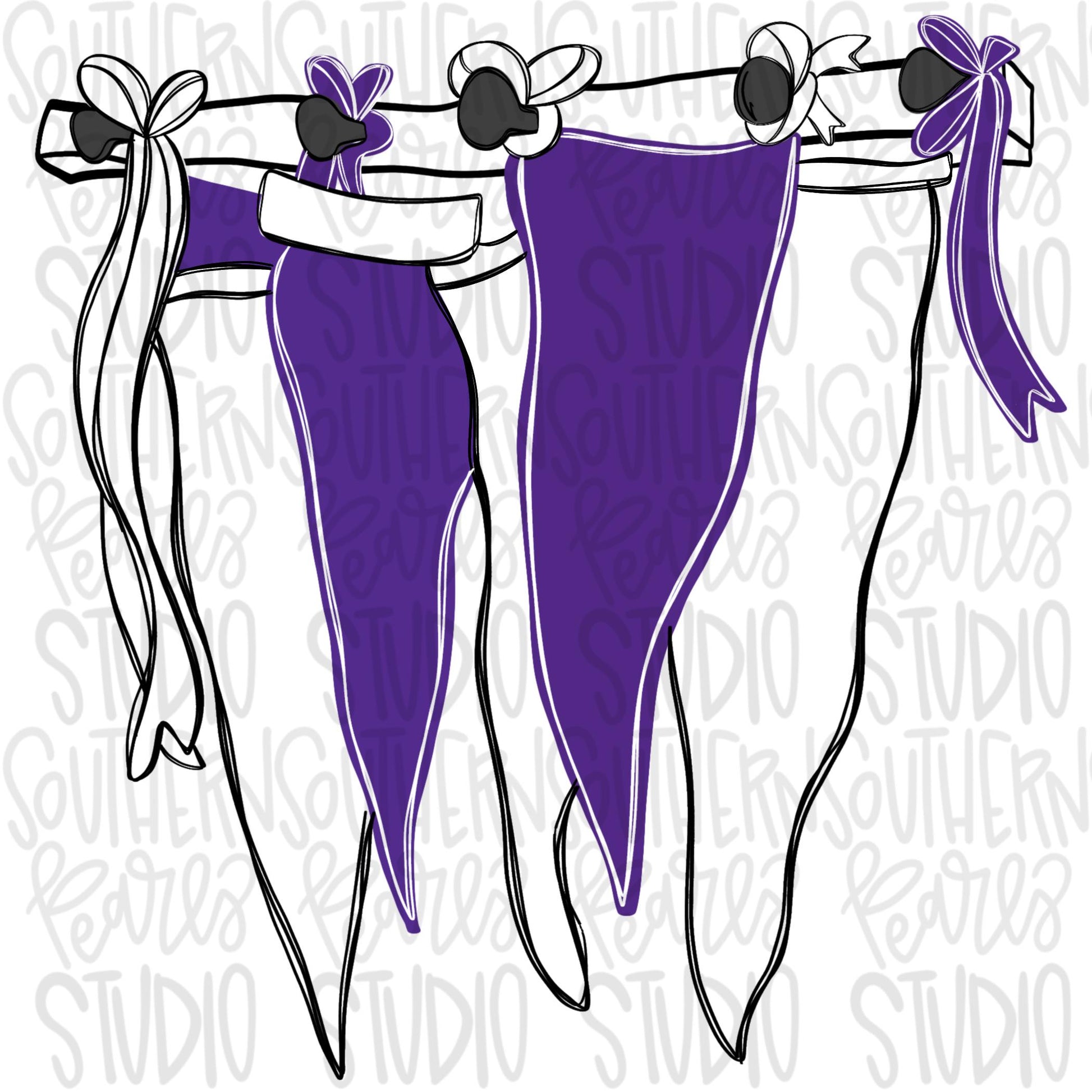 Build your own Team Pennants | purple | Go Team | PNG | Sublimation | Design Download