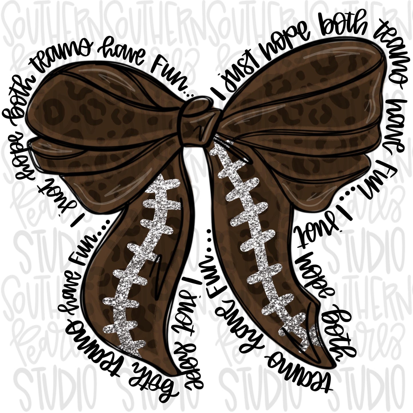 Football bow wording | Go Team | PNG | Sublimation | Design Download