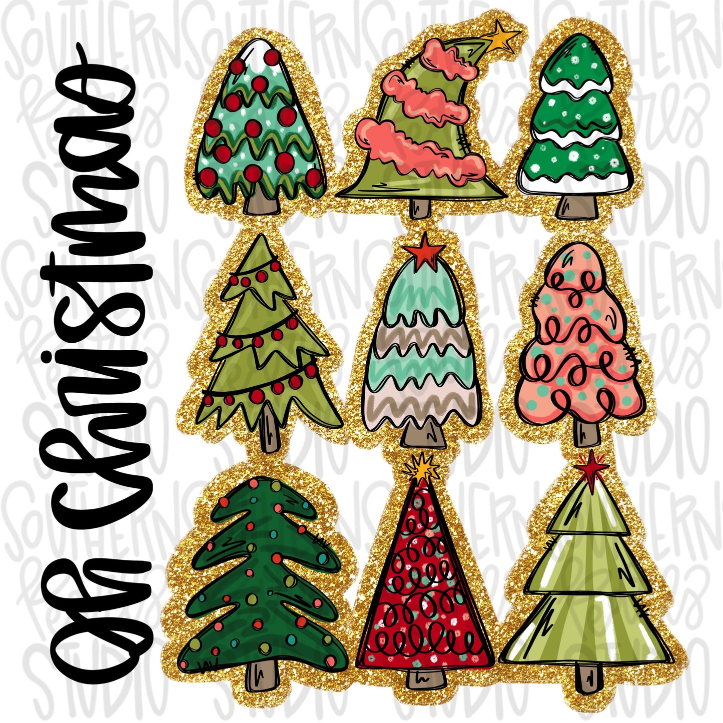 Oh Christmas | trees | Sublimation Design | Digital Download | Women’s, Kids Shirt PNG