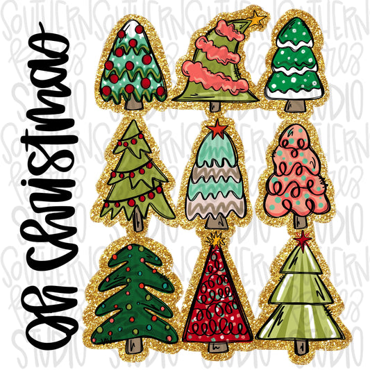 Oh Christmas | trees | Sublimation Design | Digital Download | Women’s, Kids Shirt PNG