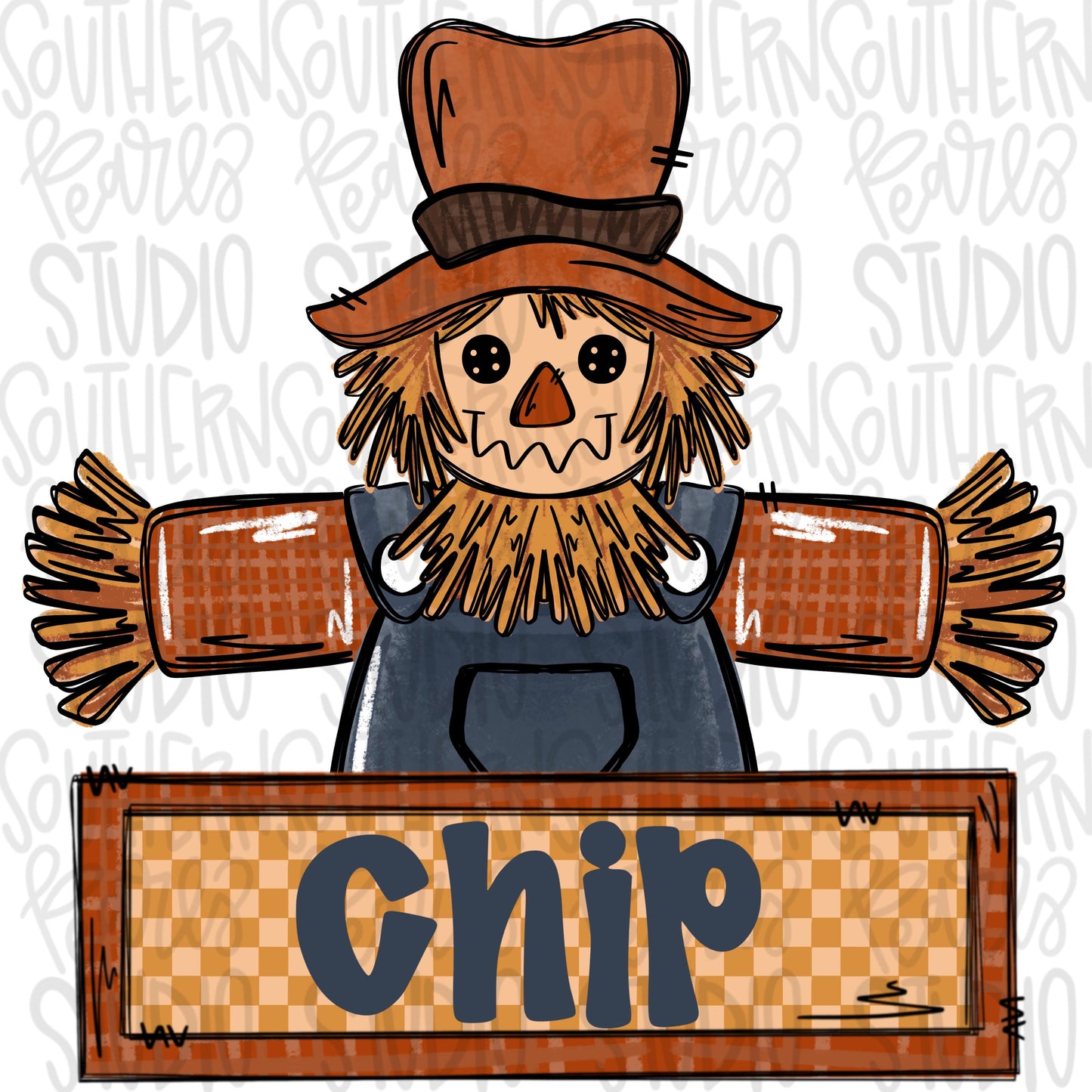 Scarecrow boy with Name Patch | Sublimation Design | Digital Download | Women’s, Kids Shirt PNG