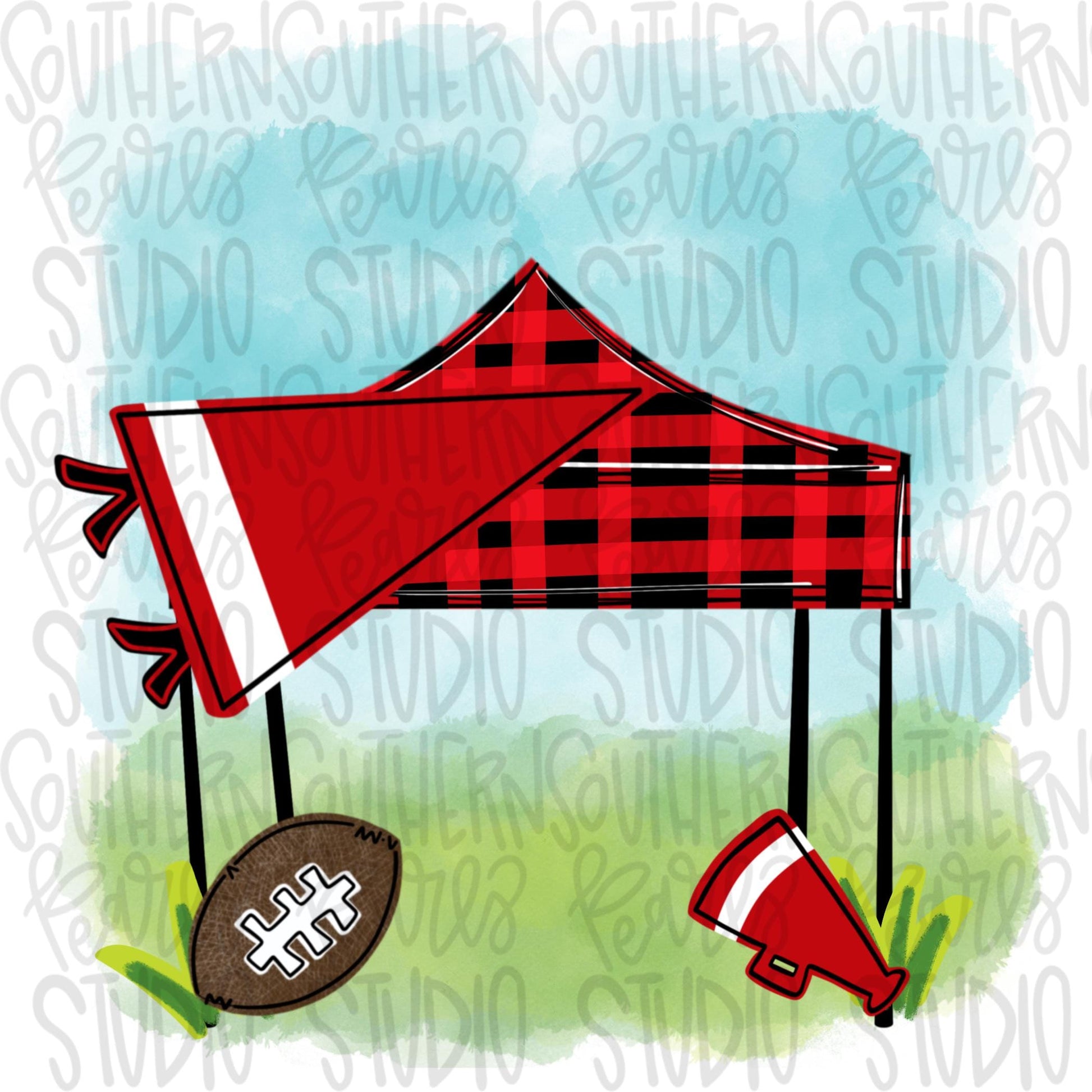 Red black and white Tailgate tent | Sublimation Design | Digital Download | Women’s, Kids Shirt PNG