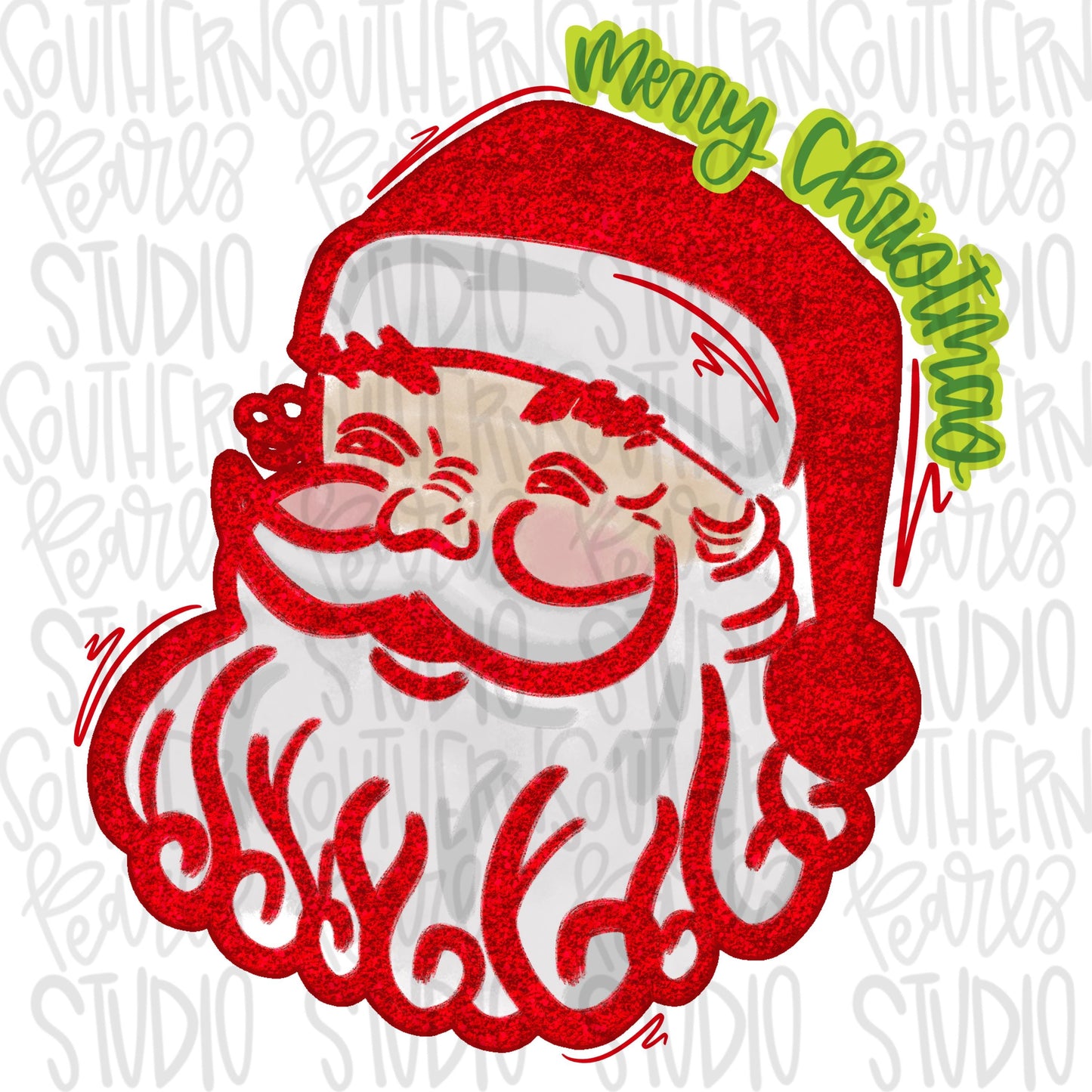 Santa | Merry Christmas | Sublimation Design | Digital Download | Women’s, Kids Shirt PNG