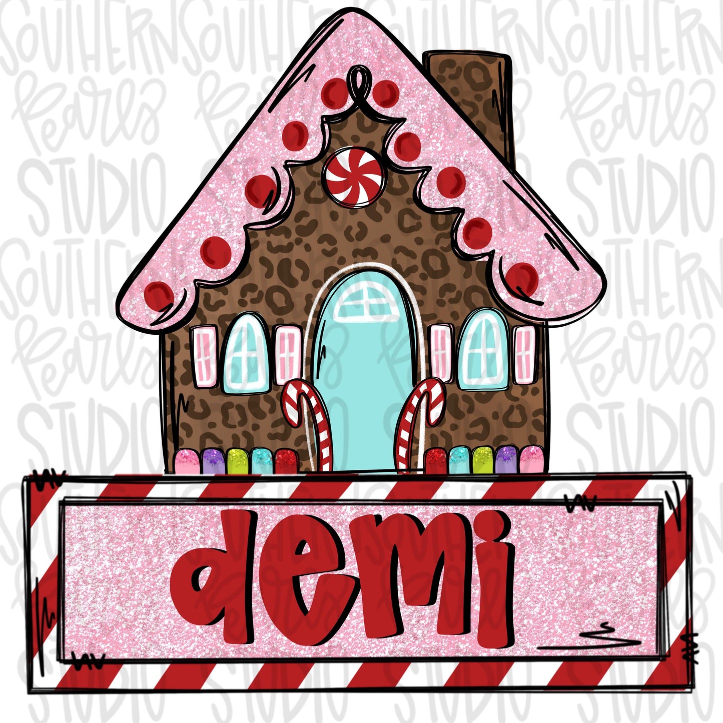 Gingerbread house girl name patch | Sublimation Design | Digital Download | Women’s, Kids Shirt PNG