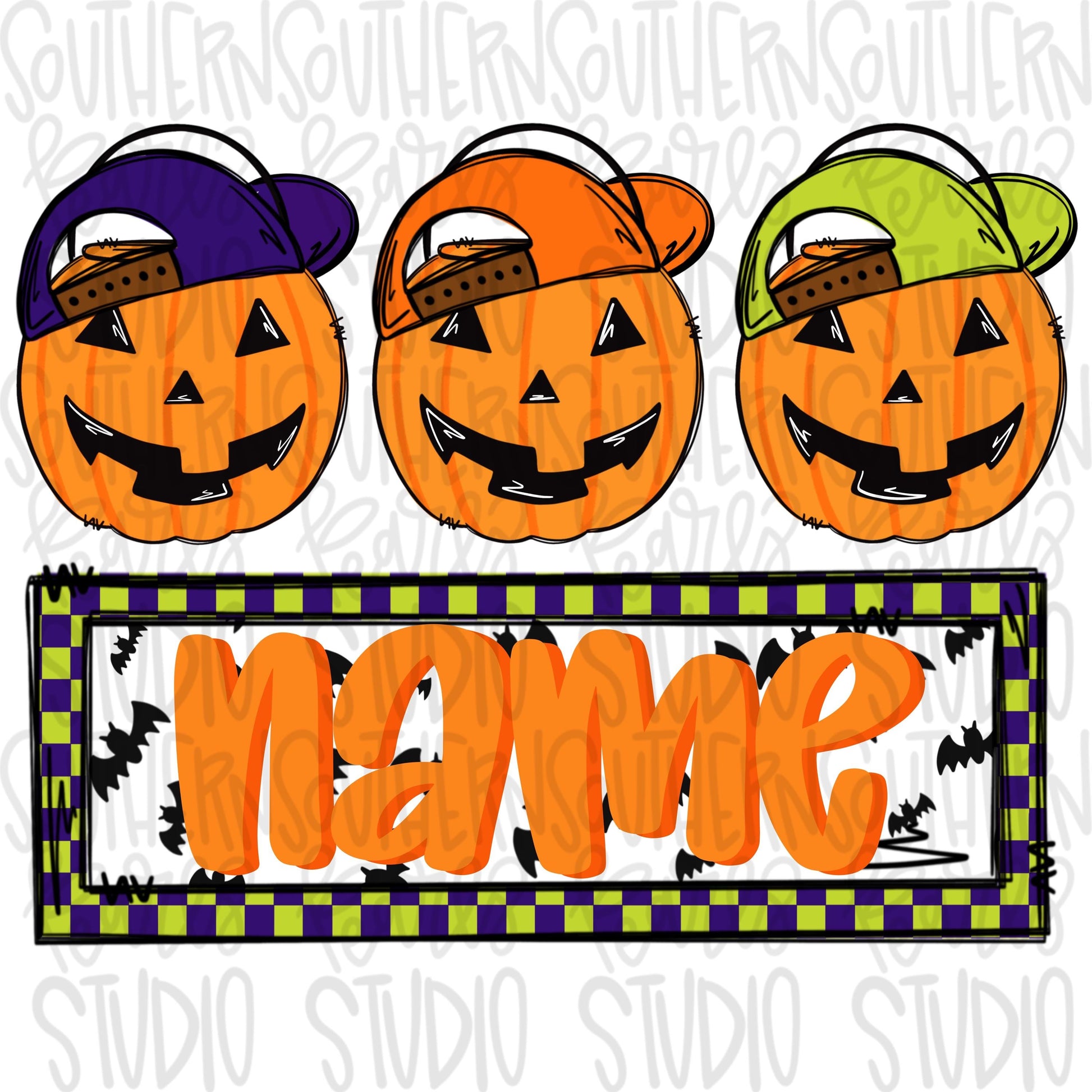 Halloween bucket trio with hats halloween colors | Sublimation Design | Digital Download | Women’s, Kids Shirt PNG