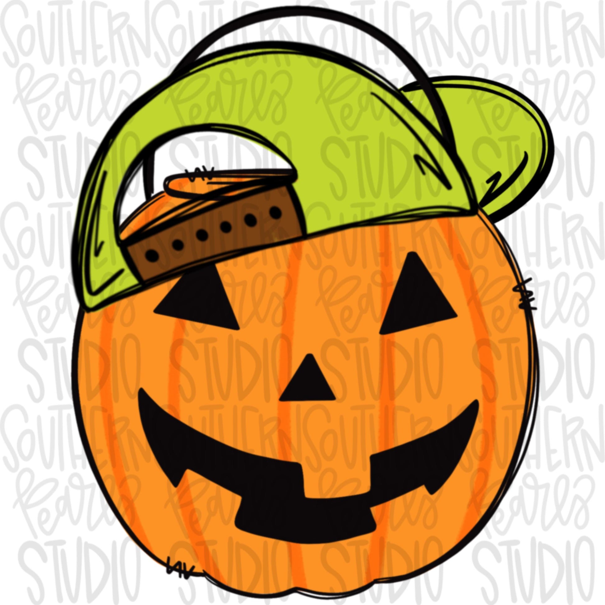 Halloween bucket orange and green with and without name patch | two files | Sublimation Design | Digital Download | Women’s, Kids Shirt PNG