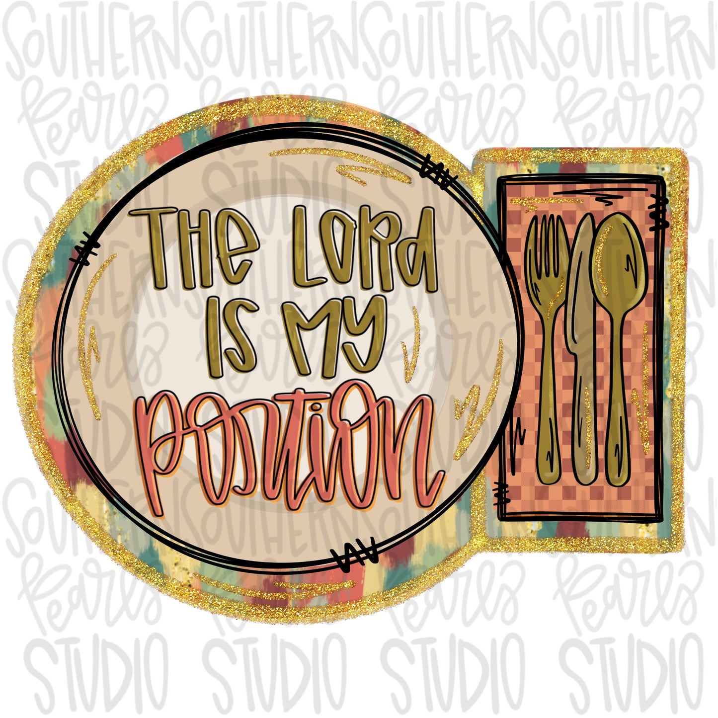 The Lord is my portion plate | Pumpkin Pie | fall | Sublimation Design | Digital Download | Women’s, Kids Shirt PNG