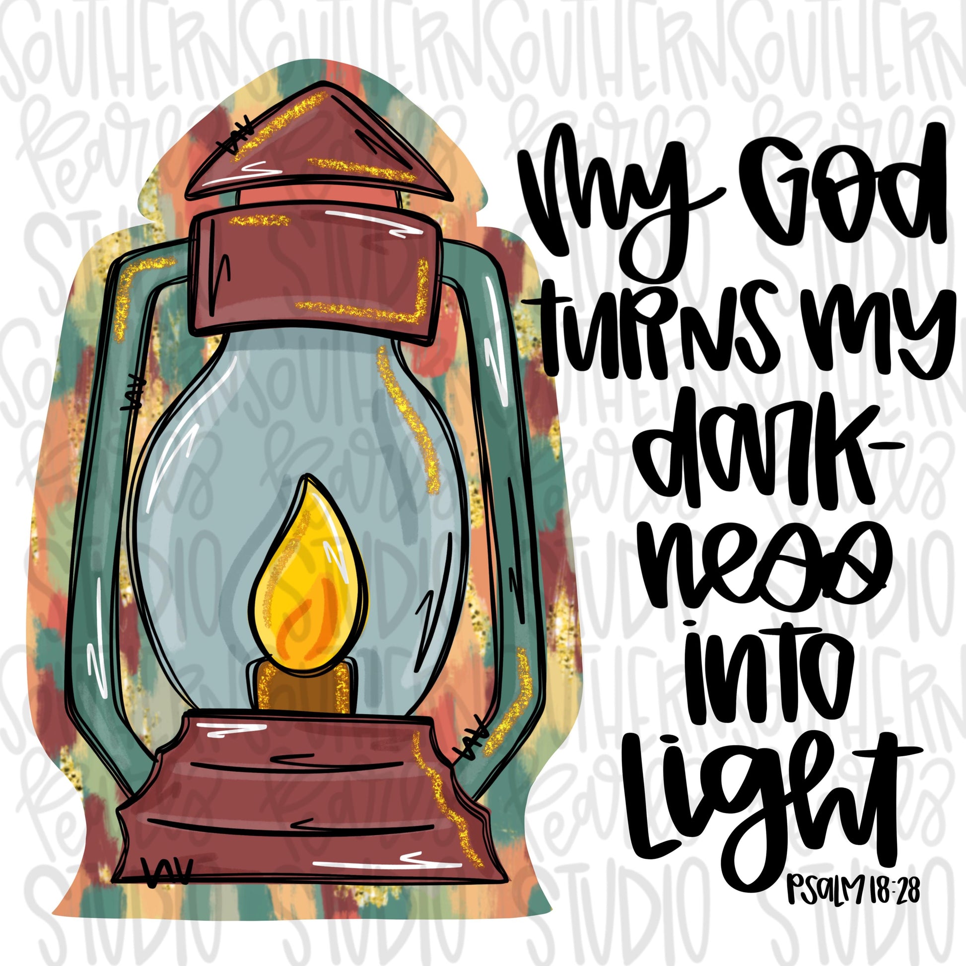 Lantern | my God turns my darkness into light | Bible verse | Sublimation Design | Digital Download | Women’s, Kids Shirt PNG