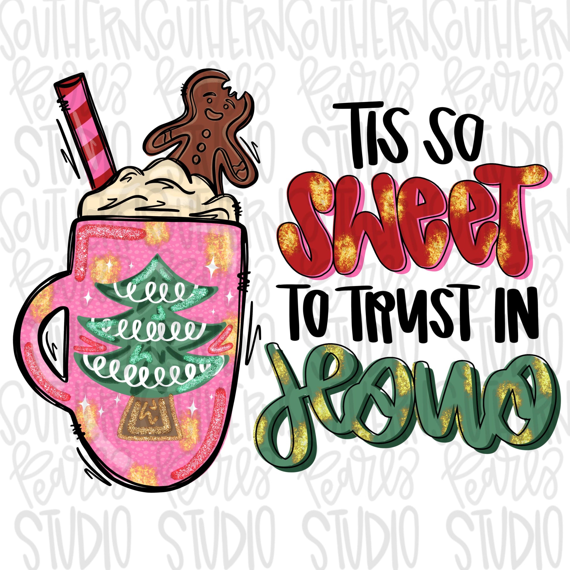 Tis so sweet to trust in Jesus | coffee | hot chocolate | Sublimation Design | Digital Download | Women’s, Kids Shirt PNG