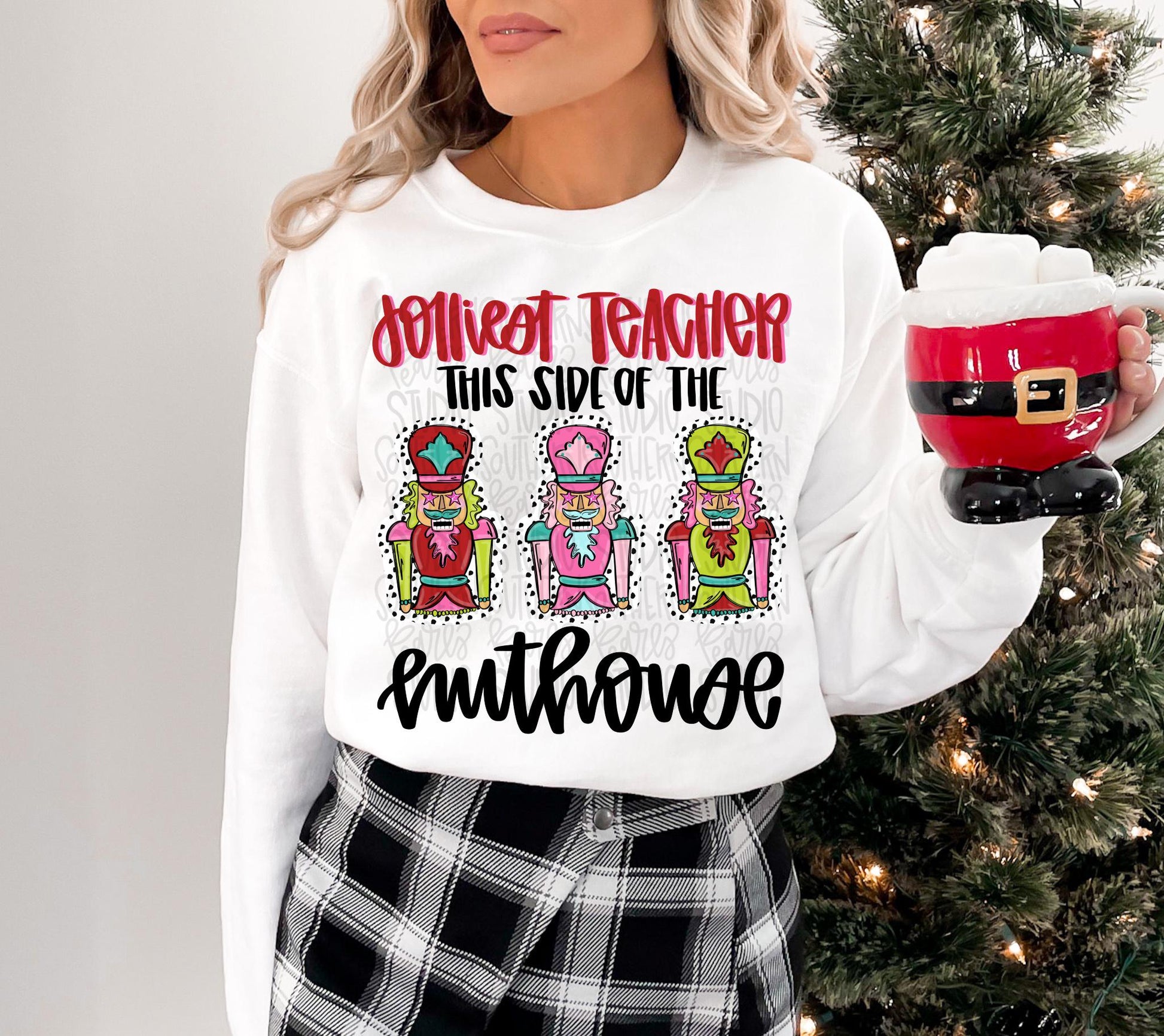 Jolliest teacher | Nuthouse | Teacher | Sublimation Design | Digital Download | Women’s, Kids Shirt PNG