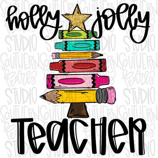 Jolly Teacher | Sublimation Design | Digital Download | Women’s, Kids Shirt PNG