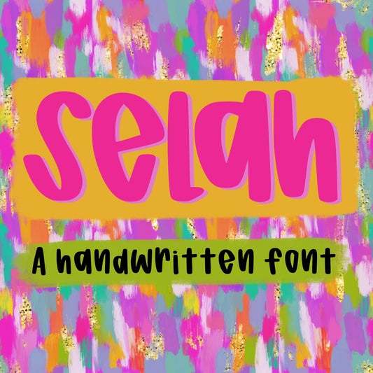 Selah Font, handwritten font, procreate font, cricut font, silhouette font, script font, cute font