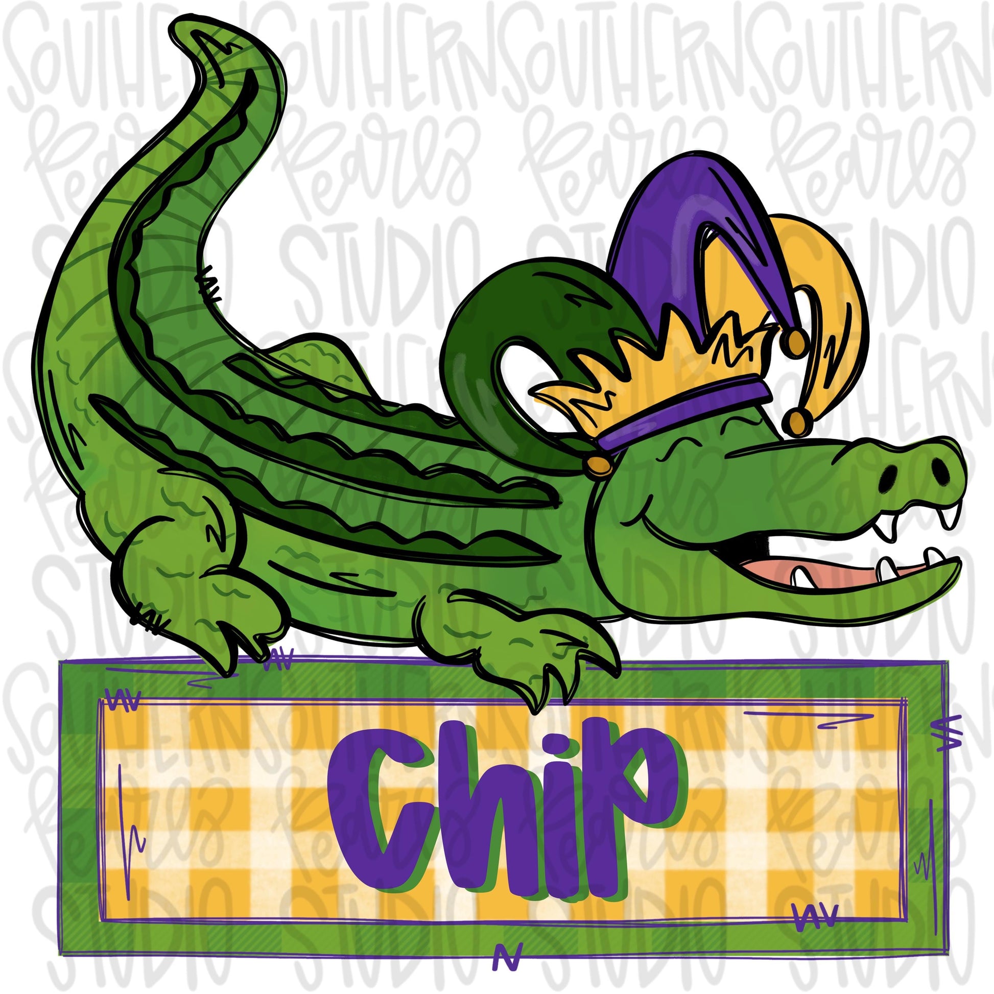Mardi Gras alligator with joker hat | Sublimation Design | Digital Download | Women’s, Kids Shirt PNG
