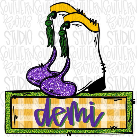 Mardi Gras boots | dancer | Sublimation Design | Digital Download | Women’s, Kids Shirt PNG