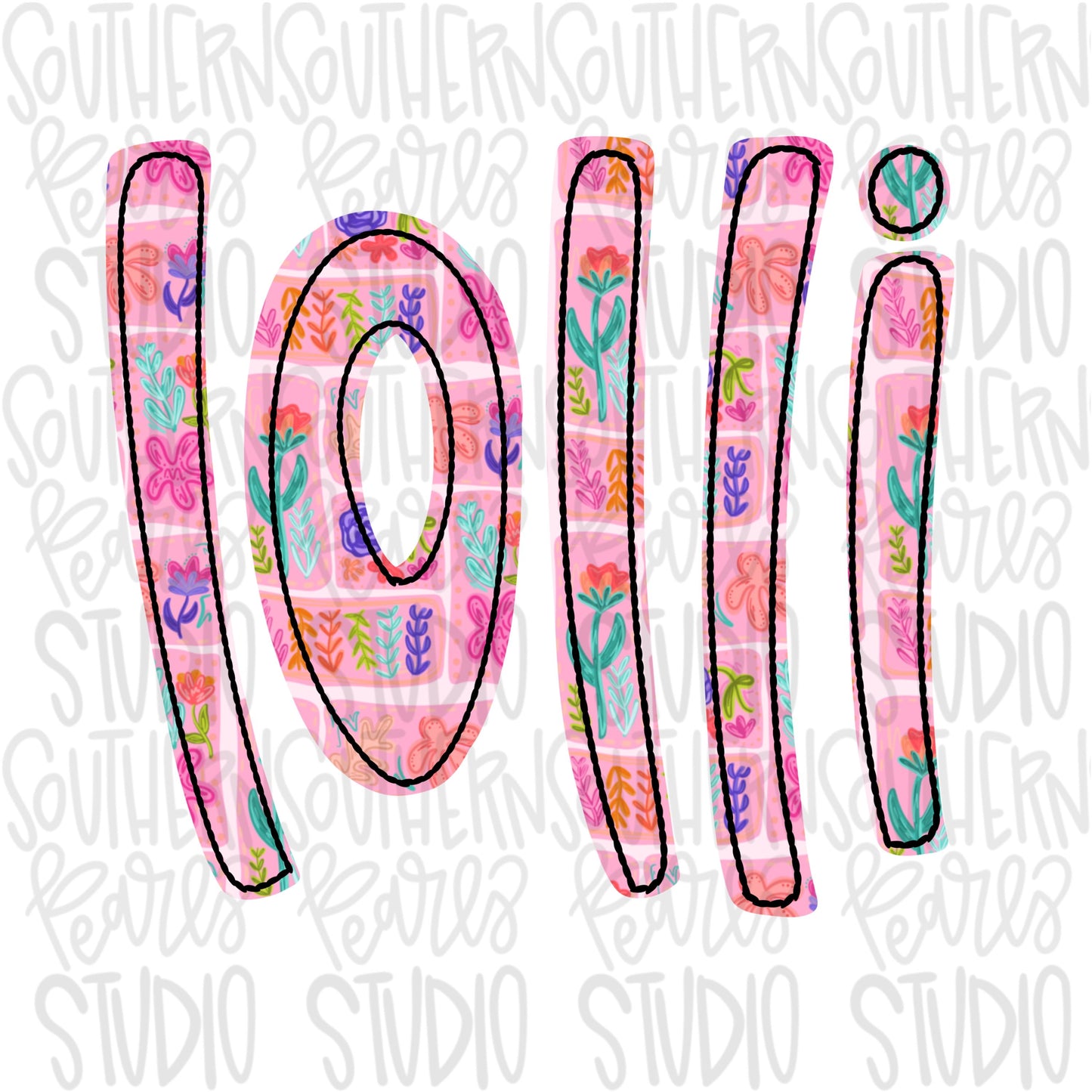 Lolli quilted floral pattern | Sublimation Design | Digital Download | Women’s, Kids Shirt PNG