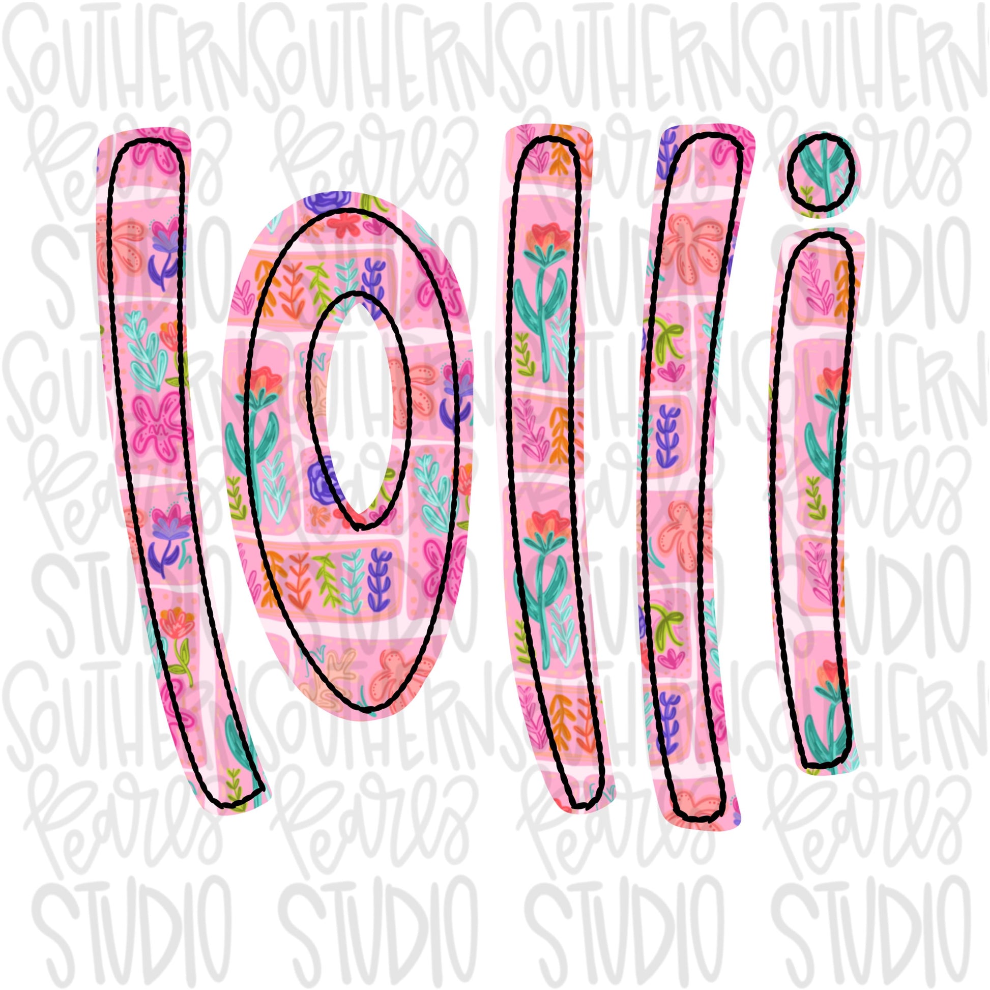 Lolli quilted floral pattern | Sublimation Design | Digital Download | Women’s, Kids Shirt PNG