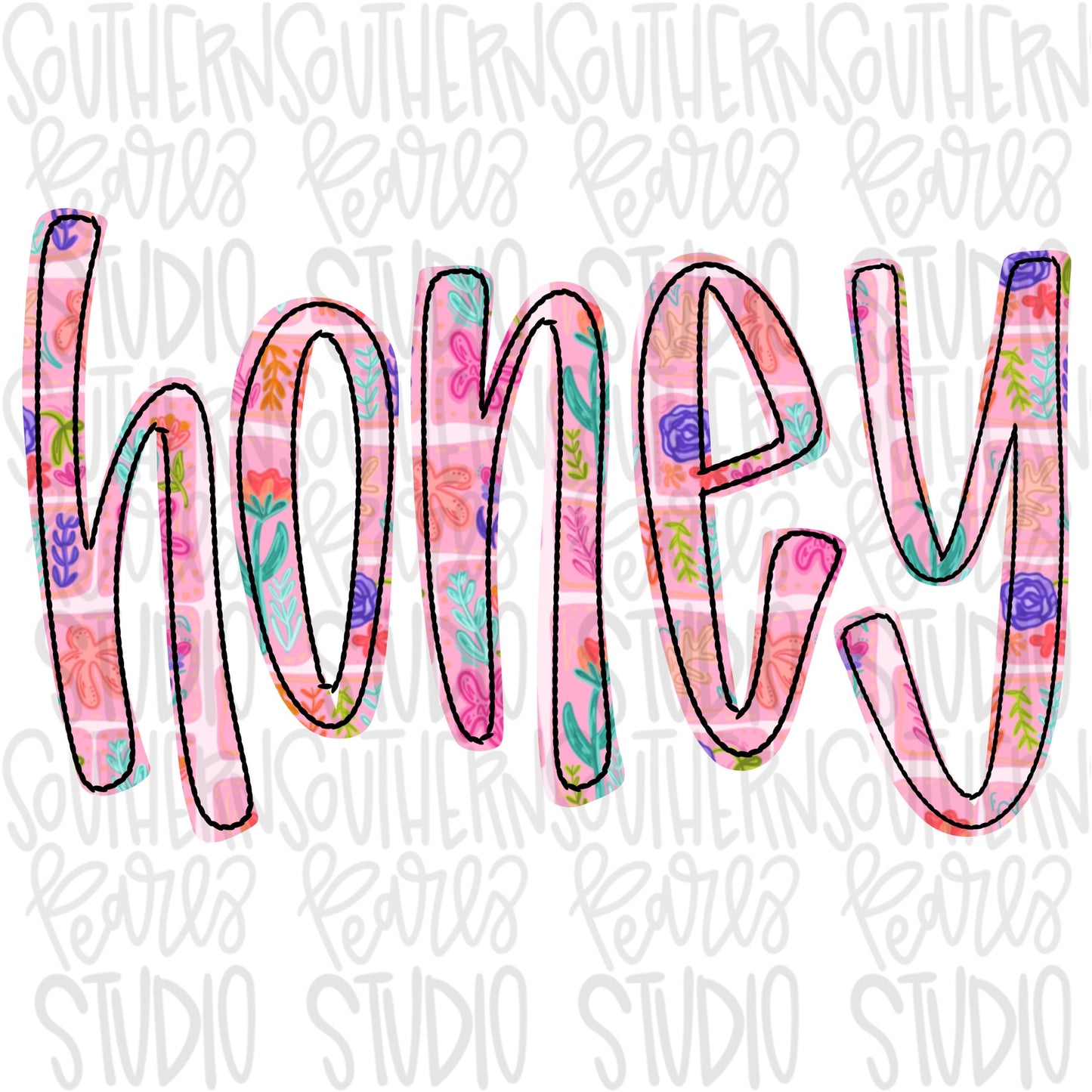 Honey quilted floral pattern | Sublimation Design | Digital Download | Women’s, Kids Shirt PNG