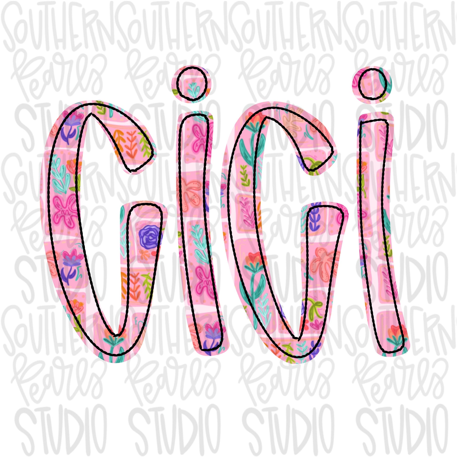 CiCi quilted floral pattern | Sublimation Design | Digital Download | Women’s, Kids Shirt PNG