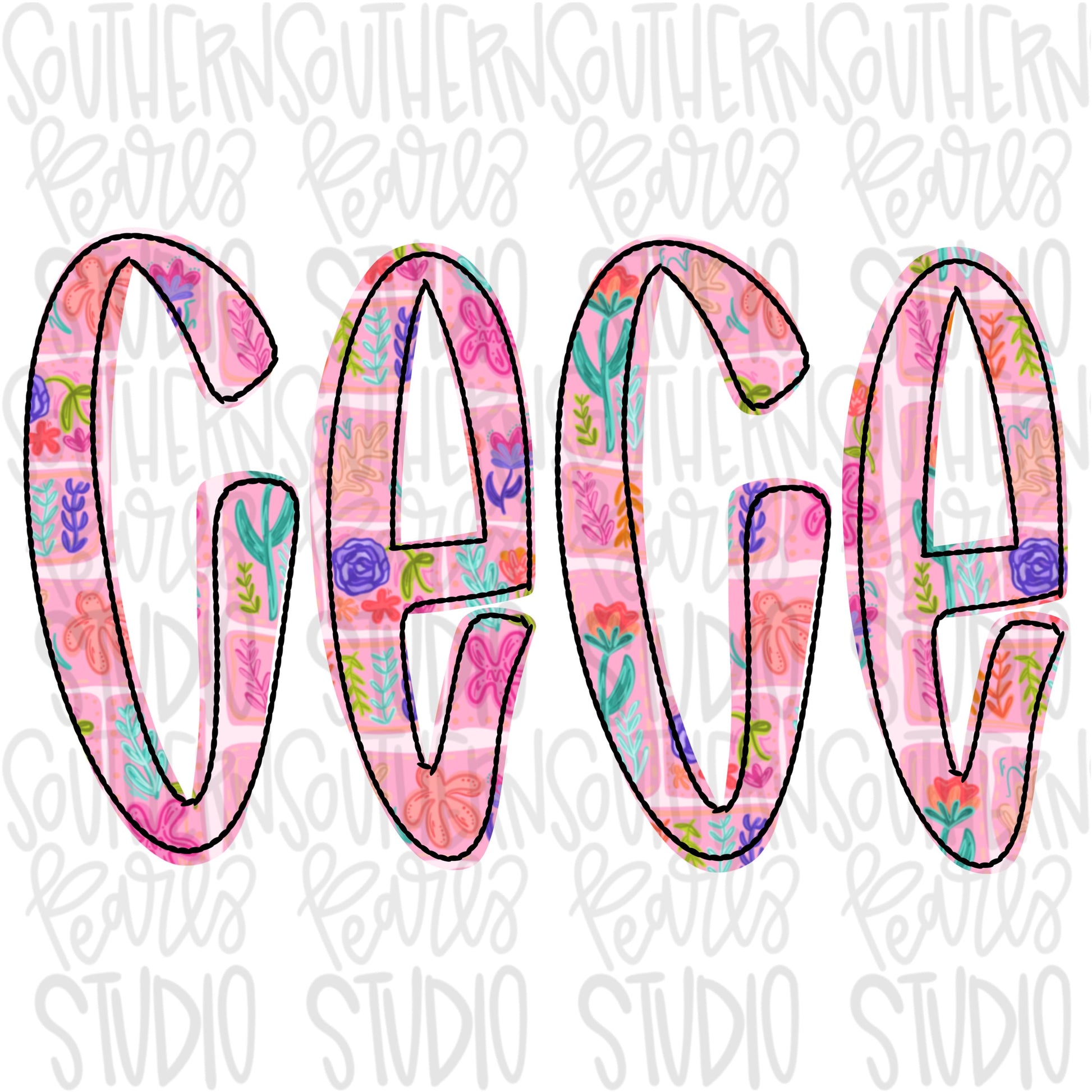 CeCe quilted floral pattern | Sublimation Design | Digital Download | Women’s, Kids Shirt PNG