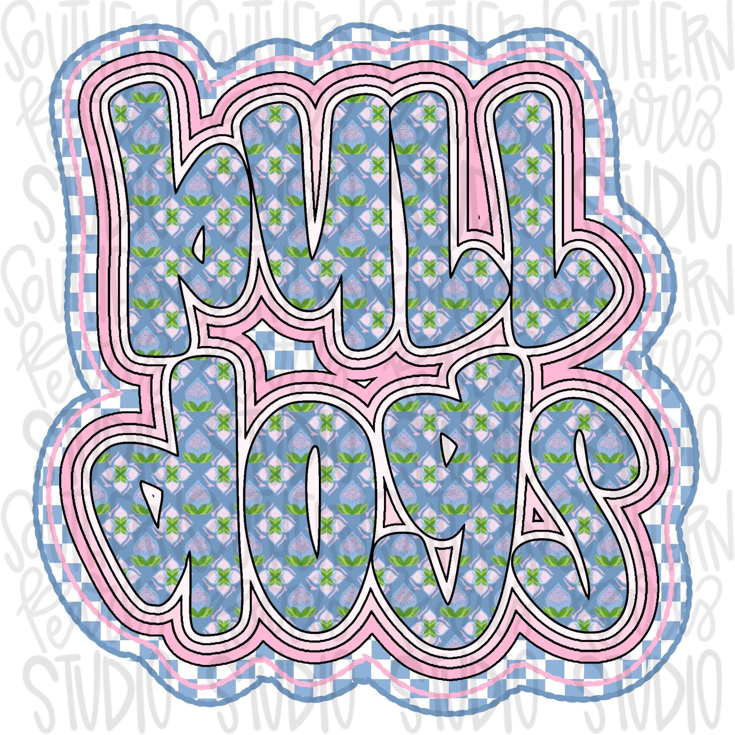 Bulldogs | grand millennial fill | Go Team | PNG | Sublimation | Design Download