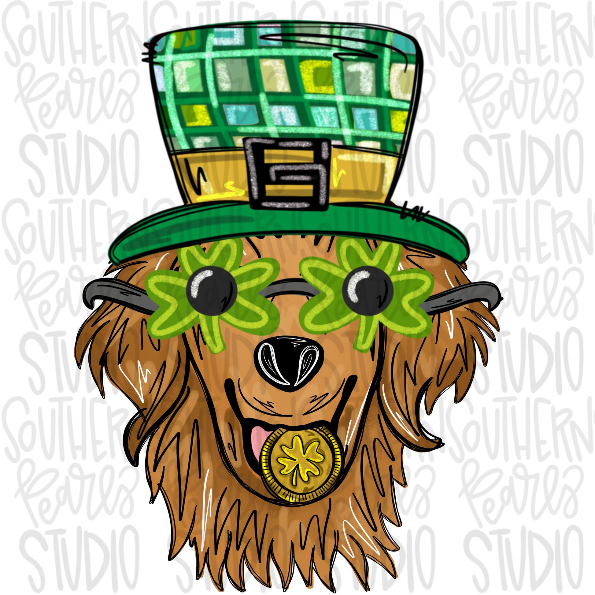 Golden retriever | St Patrick Day | Sublimation Design | Digital Download | Women’s, Kids Shirt PNG