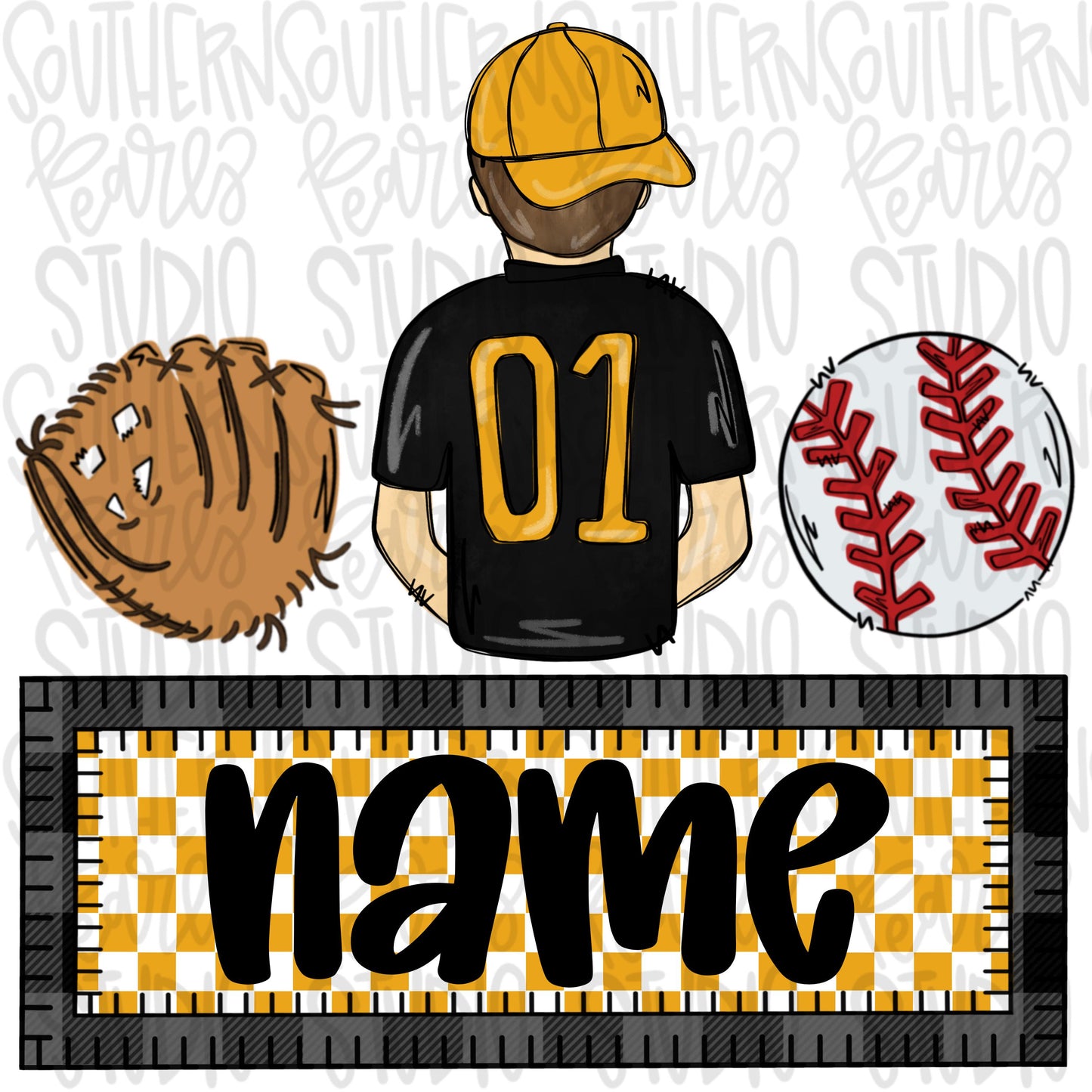 Baseball boy Name Patch | Black and Gold | Baseball Mom | Sublimation Design | Digital Download | Women’s, Kids Shirt PNG